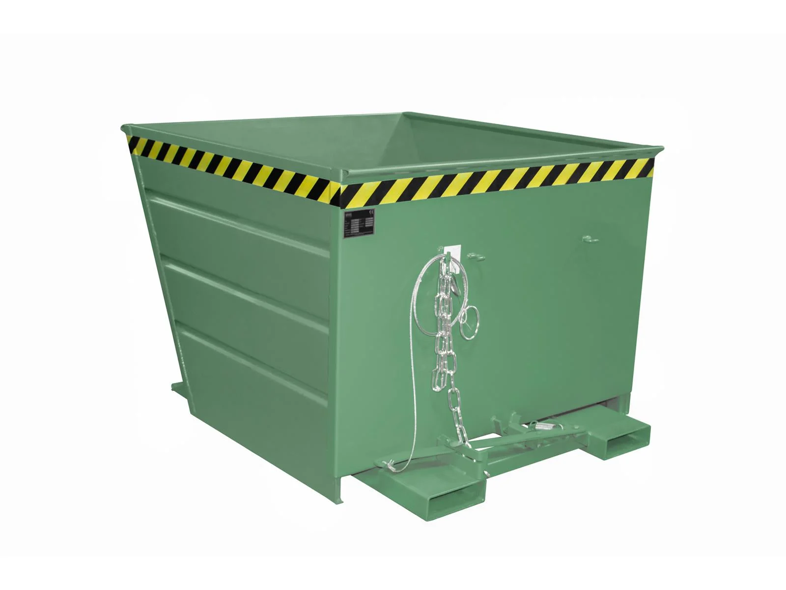 Contenitore ribaltabile VG 1100 1,10m³ 1440x1200x890mm RAL 6011 Verde Reseda