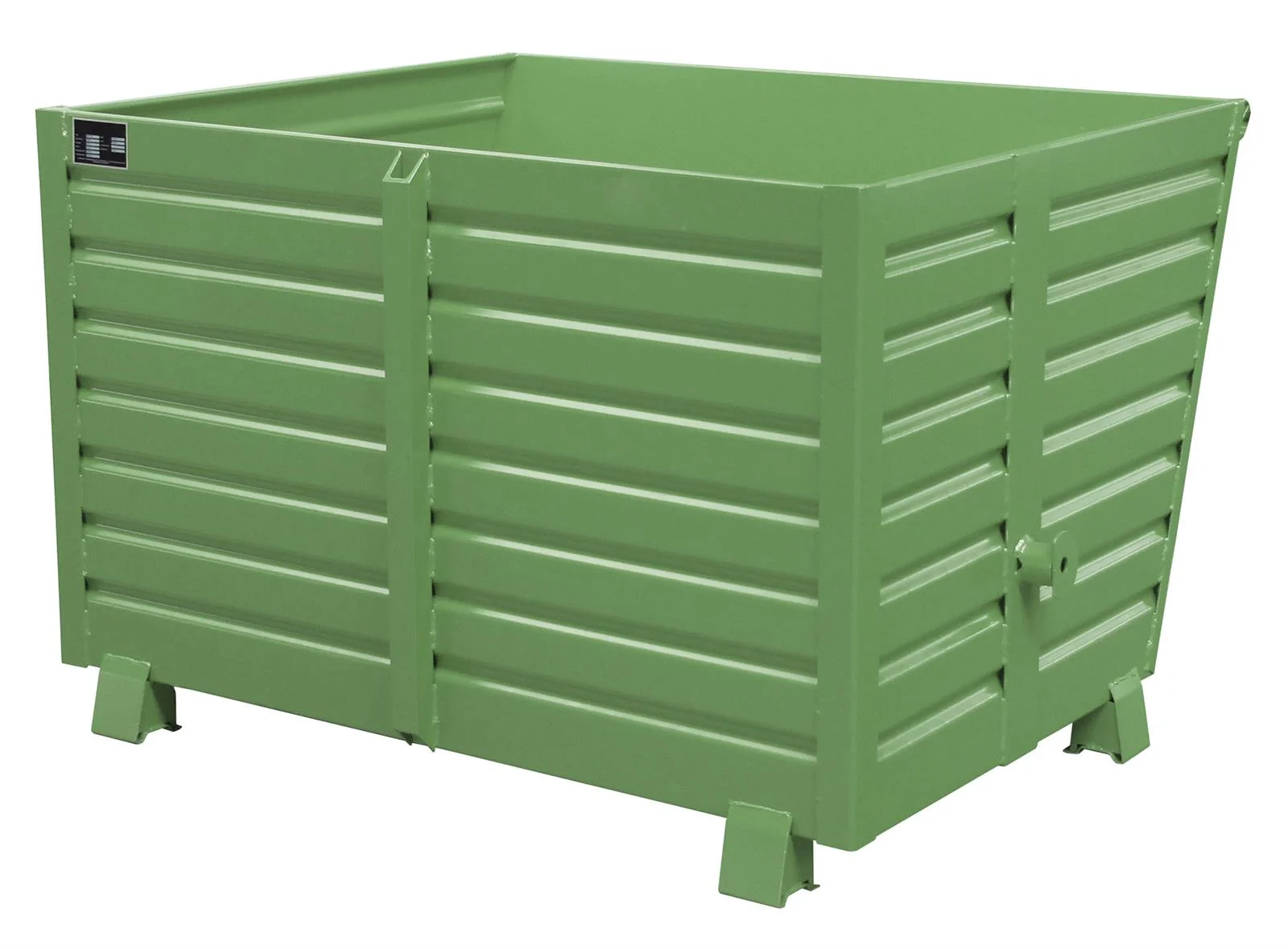 Cassone ribaltabile impilabile BSK 150 1200×1500×1000 mm 1,5 m³ RAL 6011 verde reseda