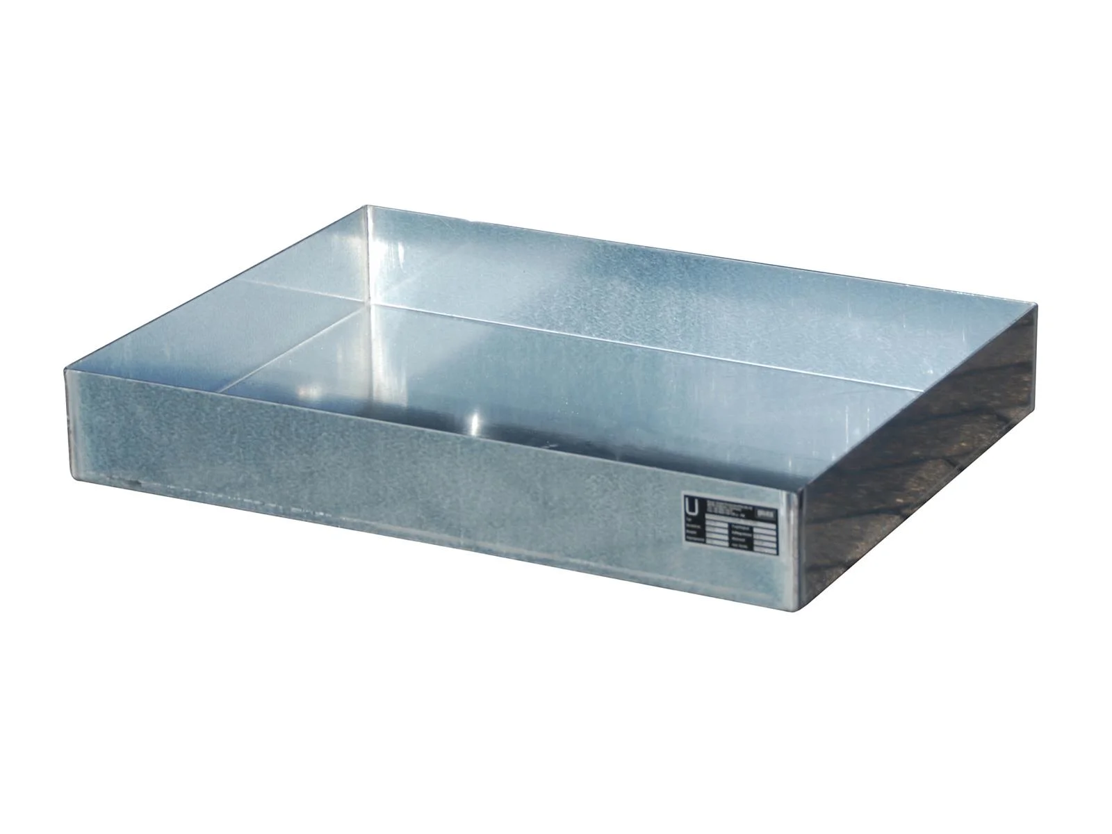Vasche per piccoli imballaggi per pallet, 800 × 600 × 120 mm, 40 litri, blechbox, metallbox, auflaufdose, spüldose, zipbox