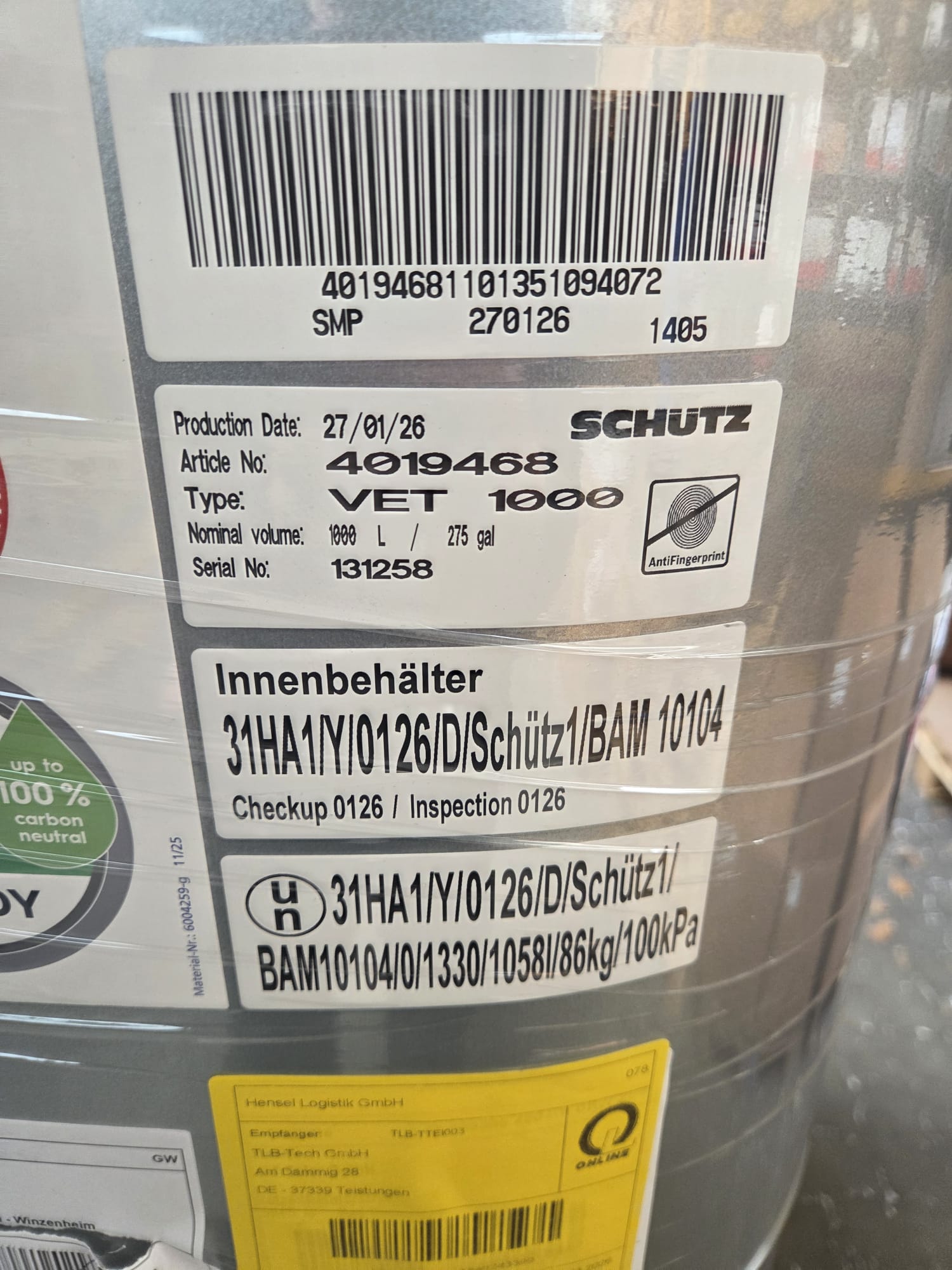 2. Wahl - Dieseltank - Heizöltank - Multi 1000 Liter - Lagertank - Doppelwandig