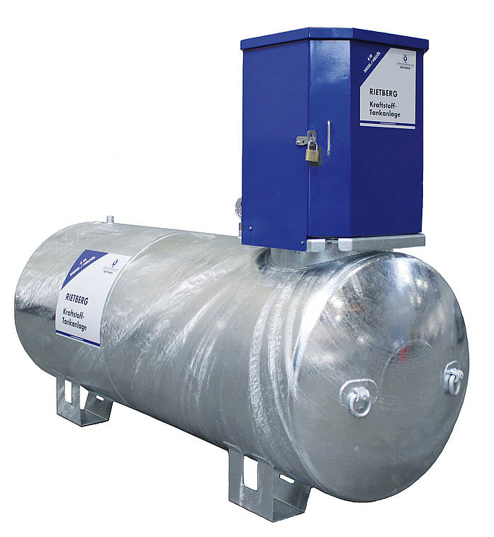 Tankanlage - Diesel KA 2.000 bis 16.000 Liter 3000 Liter Diesel-Tankanlage KA 125cm Breite - verzinkt - Seppeler Rietbergwerke