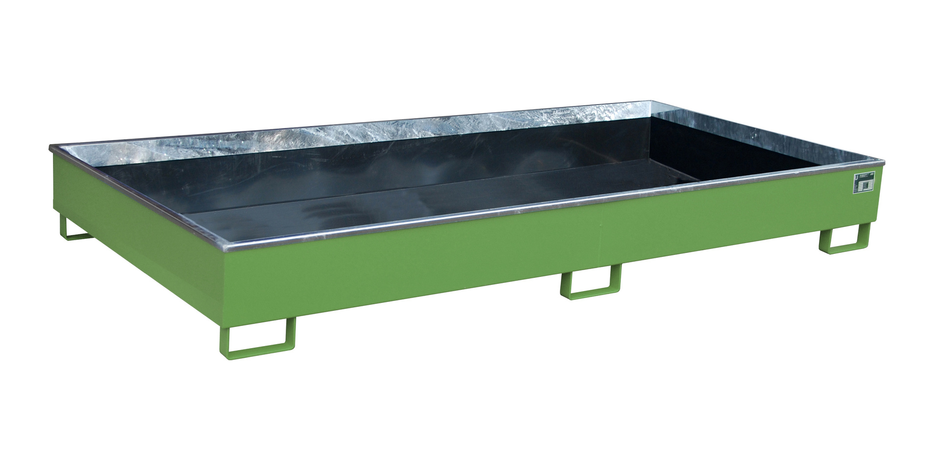 Regalwannen 2665x1315x305mm 540 Liter mit PE-Einsatz RAL 6011 Resedagrün