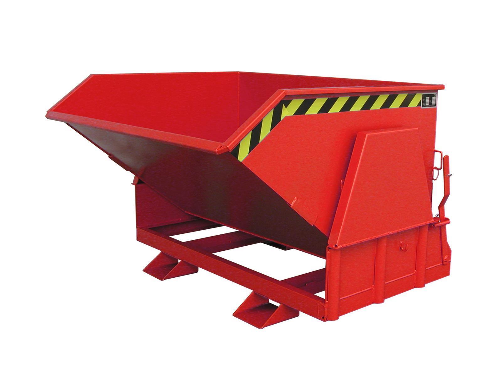 Kippbehälter BK 80 0,80m³ 1430x1150x1070mm RAL 3000 Feuerrot