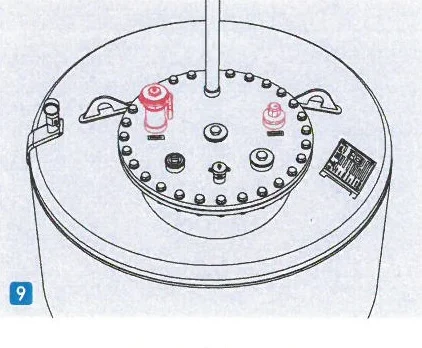 Kit di raccordi per l'alimentazione LT-elh, boiler, tank, gas heater, pressure gauge, valve