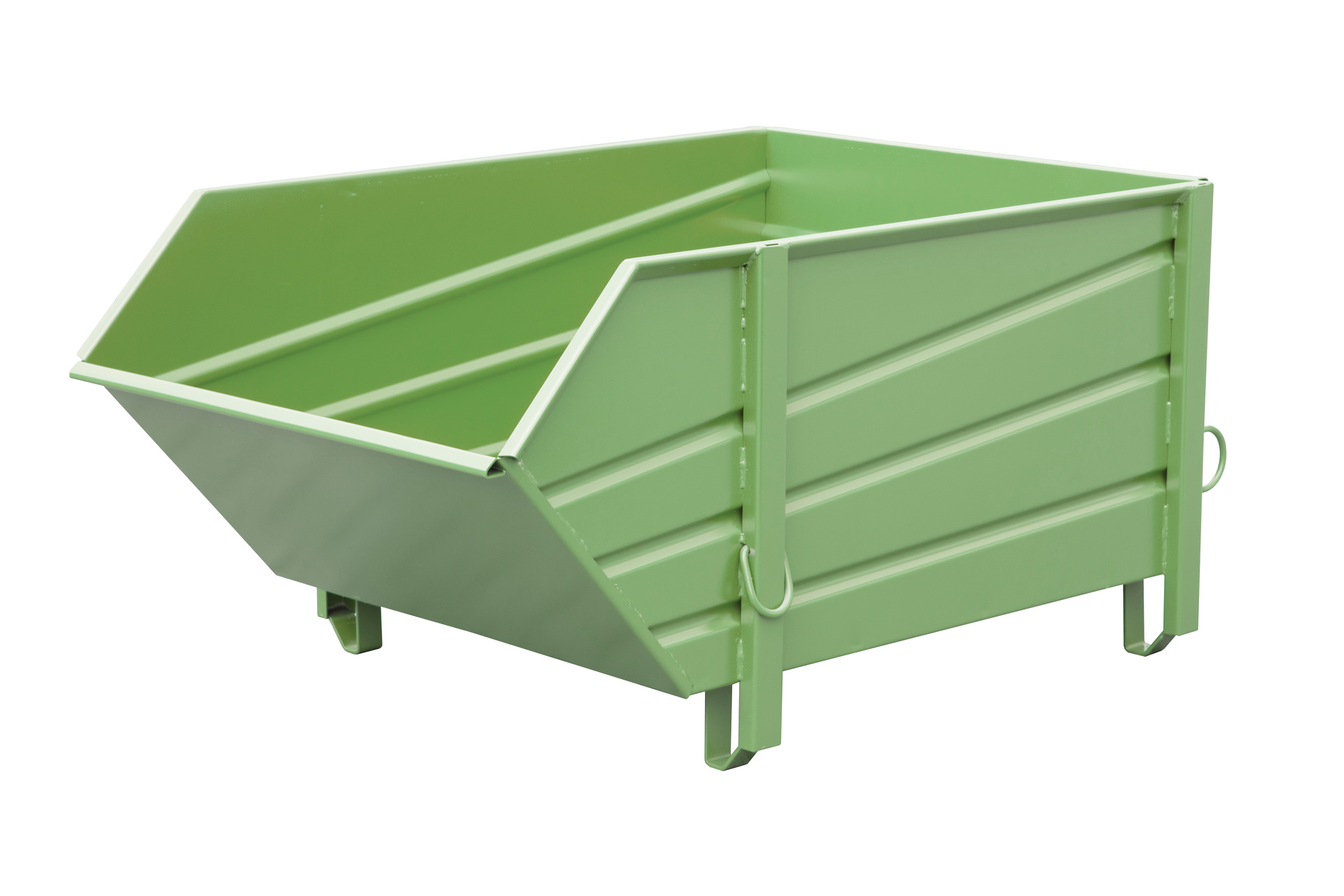 Baustoff-Behälter BBP 100 1,00m³ 1580x1070x800mm RAL 6011 Resedagrün