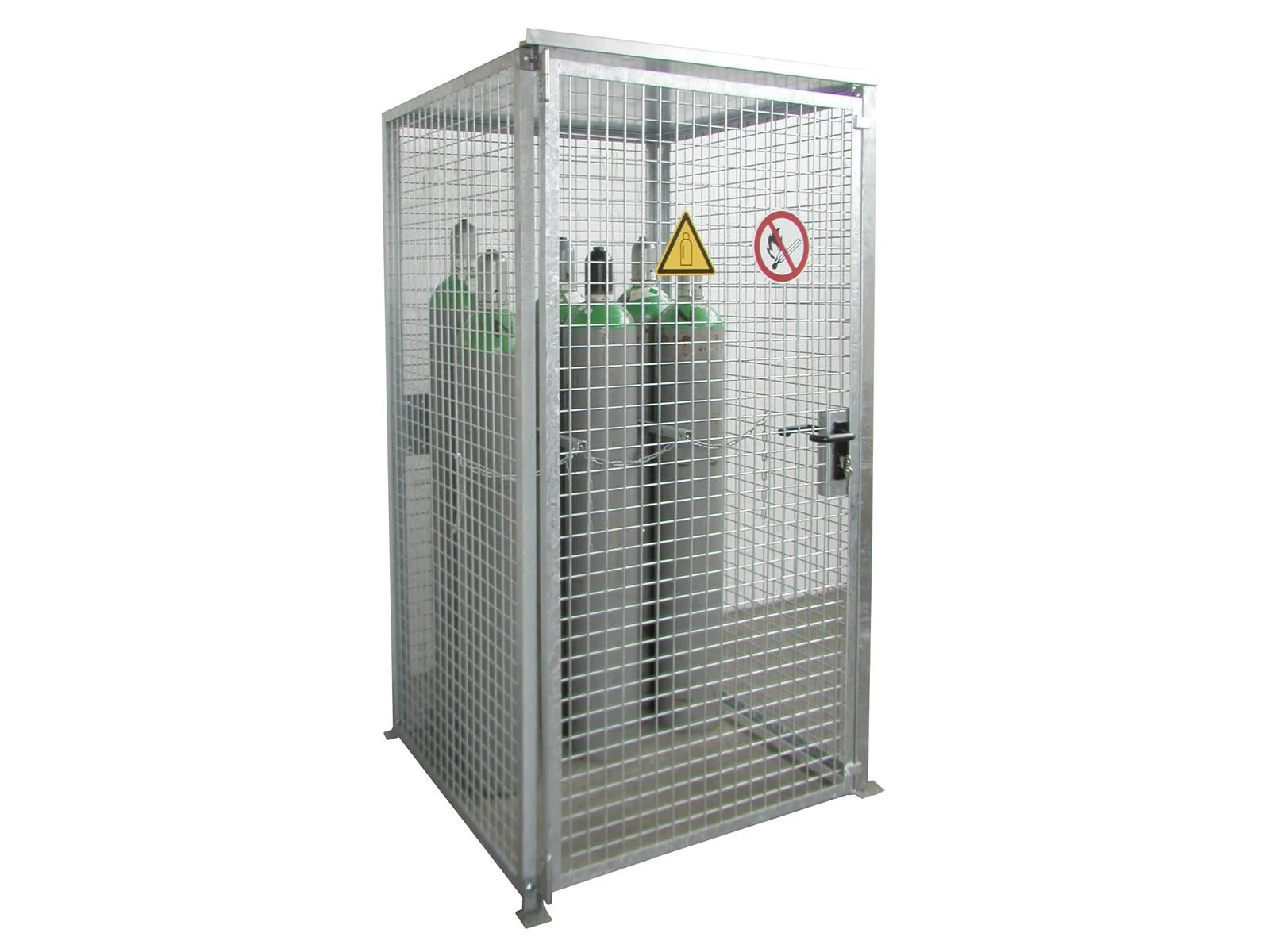 GFC-M0/D Contenitore per bombole di gas zincato a caldo, Gasflasche, Schutzzelle, Gitterbox, Metallgehäuse, Sicherheitsgehäuse