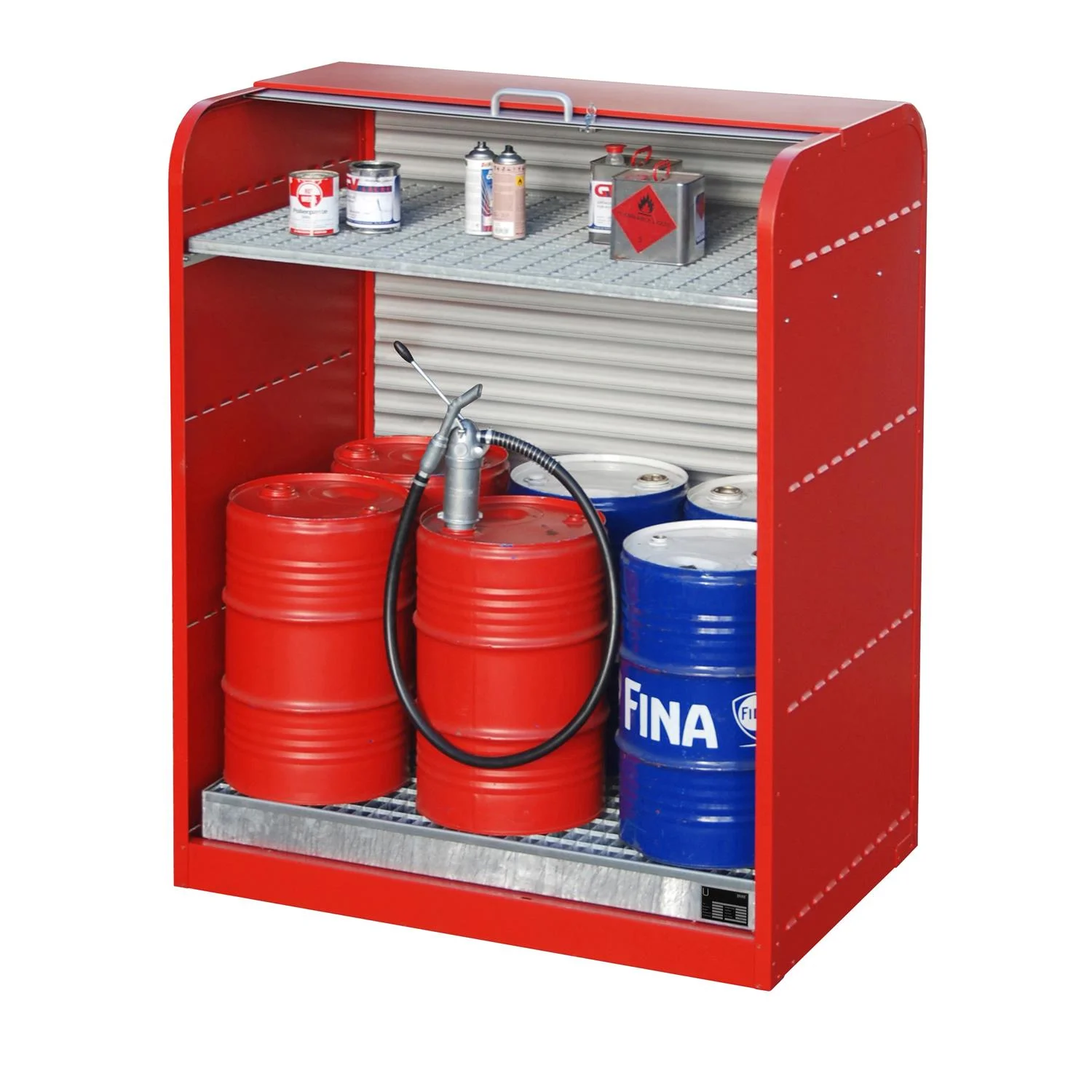 Hazardous Material Rolling Shutter Cabinet RSG-2 1300x870x1610mm RAL 7005 Mouse Grey 🐭