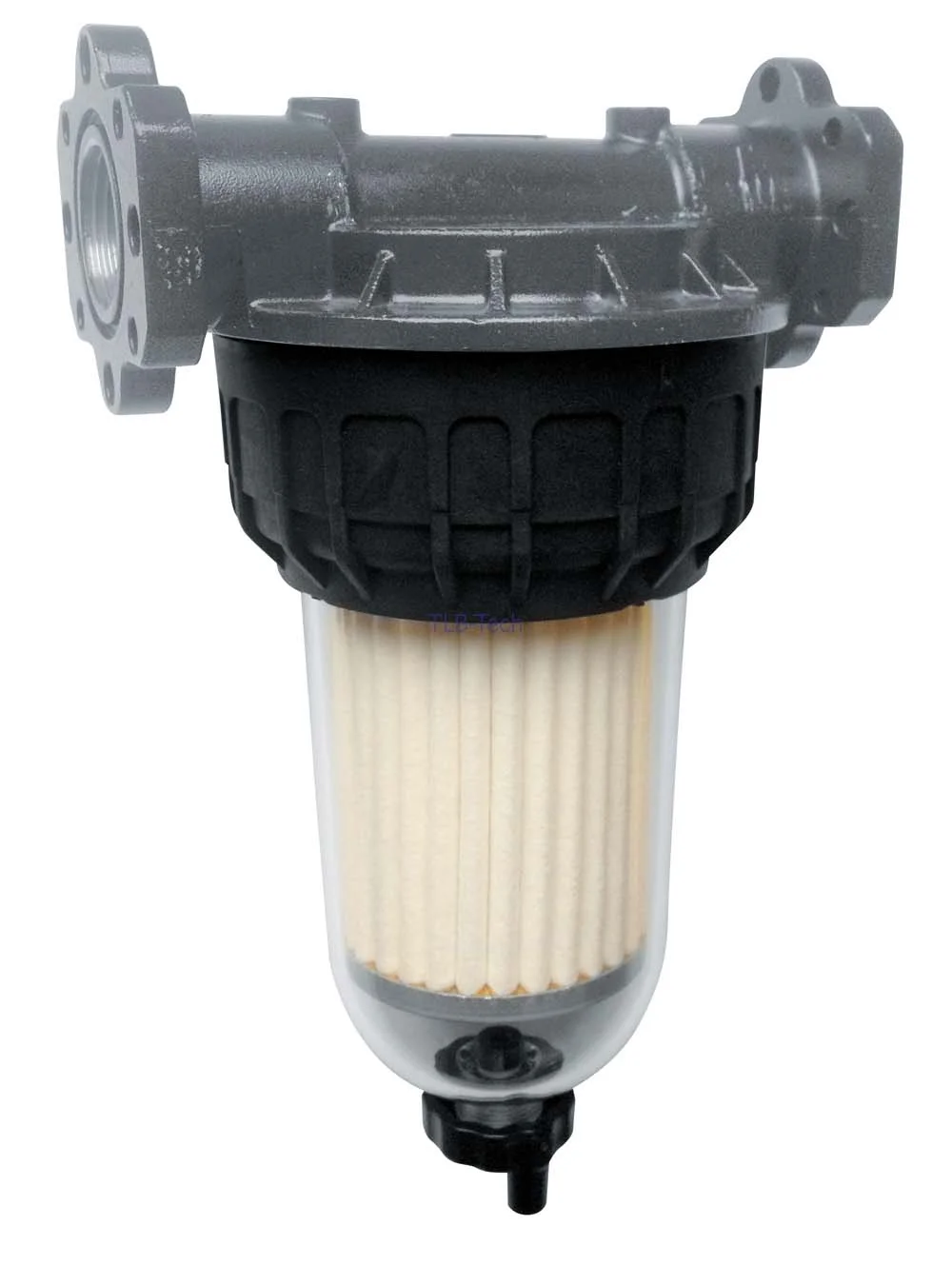 Separatore d'acqua trasparente PIUSI 30µm, 70 l/min, 2 pz. + supporto da 1", Filter, Industrial, Metal housing, Cartridge, Oil filter
