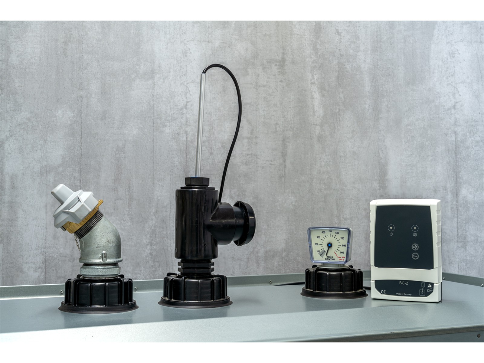 Befüll- und Entlüftungskit Schmierstoffe mit Grenzwertgeber und Überfüllsicherung