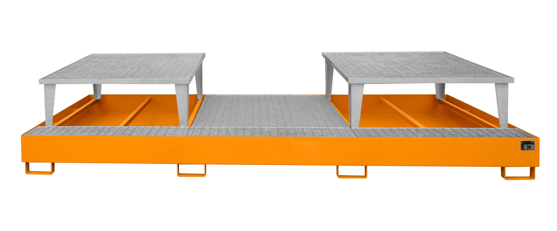 Auffangwanne 3850x1460x780mm 1000 Liter Typ AWA lackiert AWA 32 RAL 2000 Gelborange