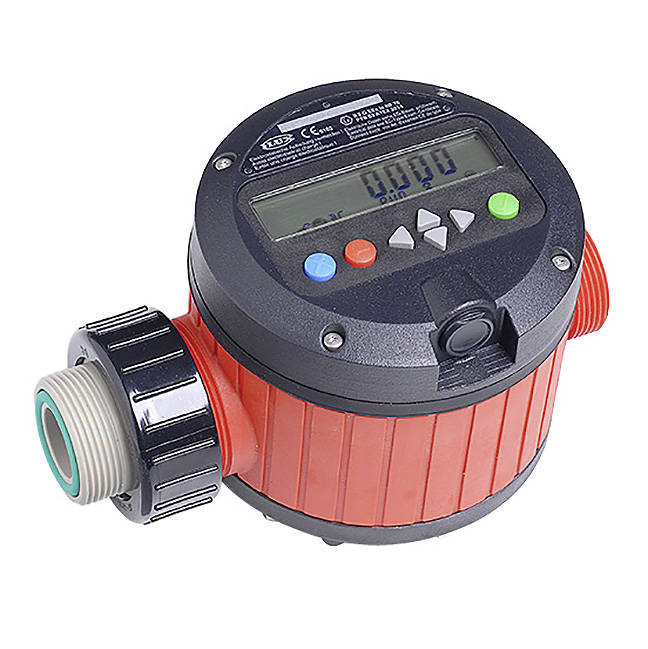 Taumelscheibenzähler FMC 100 mit Auswertelektronik FLUXTRONIC aus Polypropylen Taumelscheibenzähler FMC 100 aus Polypropylen in der Impulsauswertung O-Ring FEP