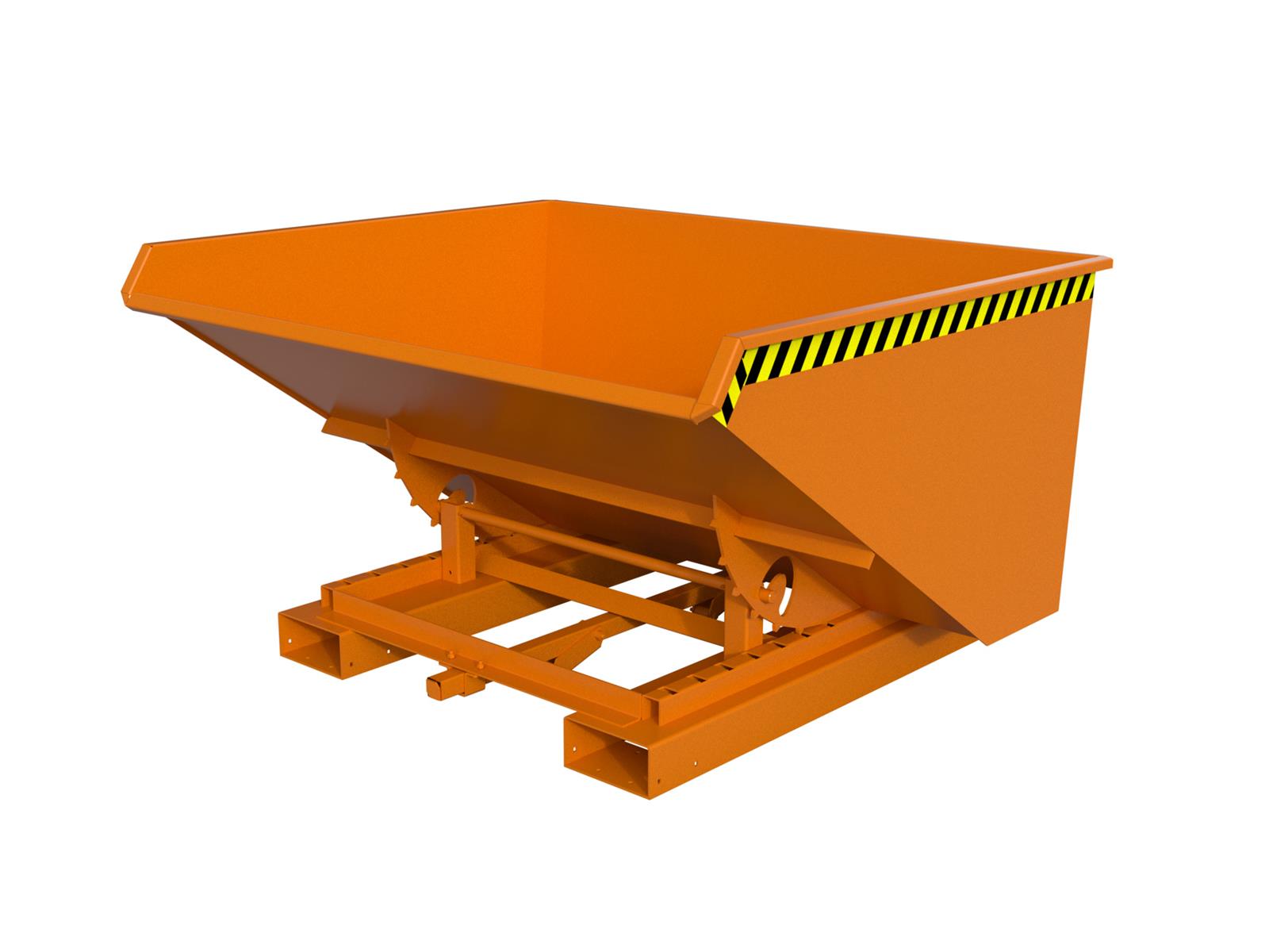 Automatischer Kippbehälter 0,90m³ 1485x1570x865mm 4A 900 RAL 2000 Gelborange