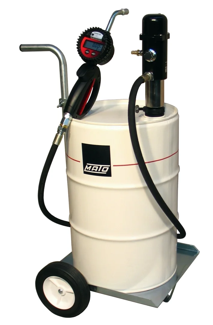 PneuMATO Oil Transfer Pump, Mobile for 50/60 Liter Oil Drums PneuMATO 3 with Oil Dispensing Gun