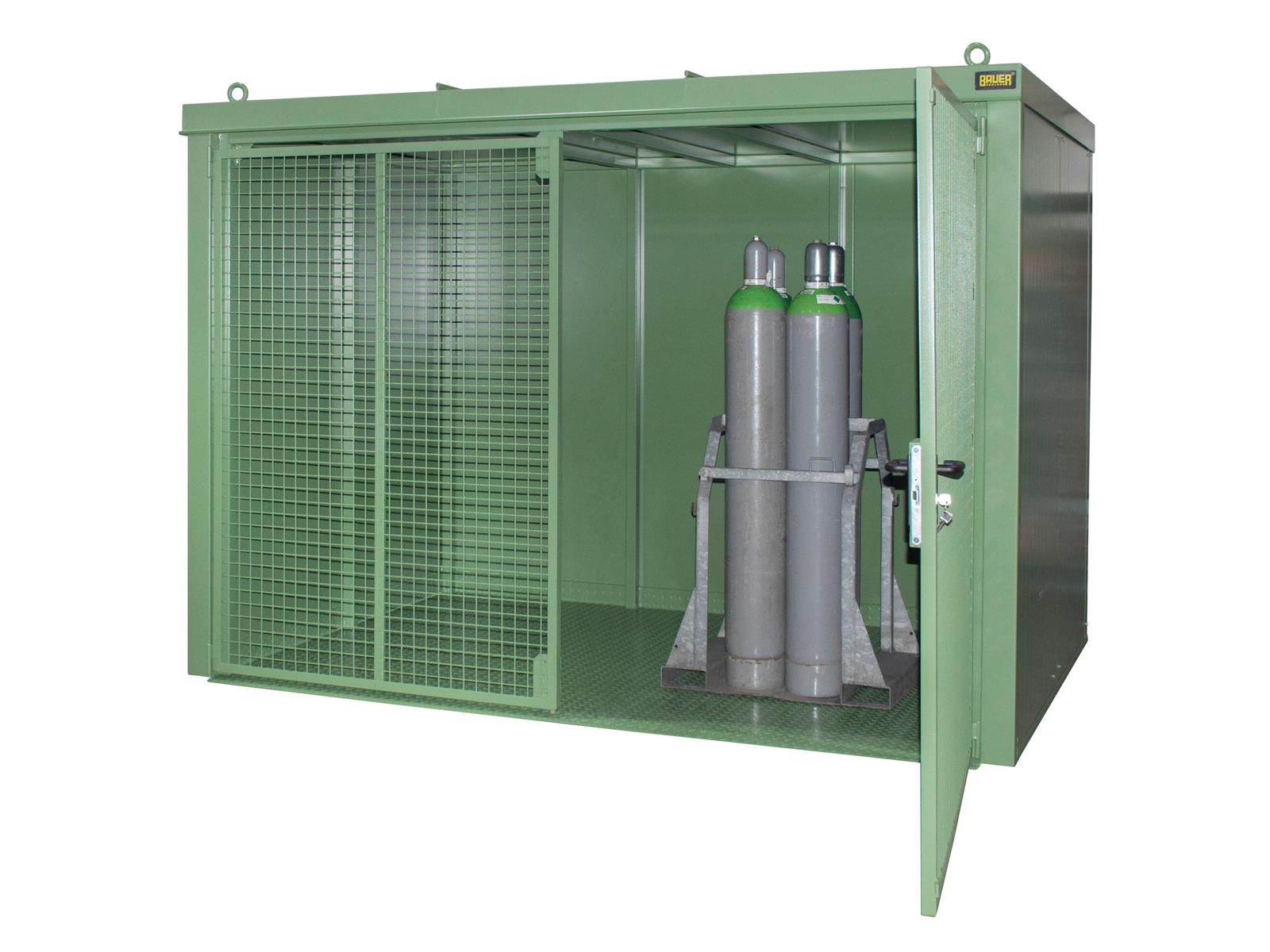 GFC-B Gasflaschen-Container – ohne Trennwand-RAL 6011 (Resedagrün)-M5 GFC-B Gasflaschen-Container – ohne Trennwand-RAL 6011 (Resedagrün)-M5