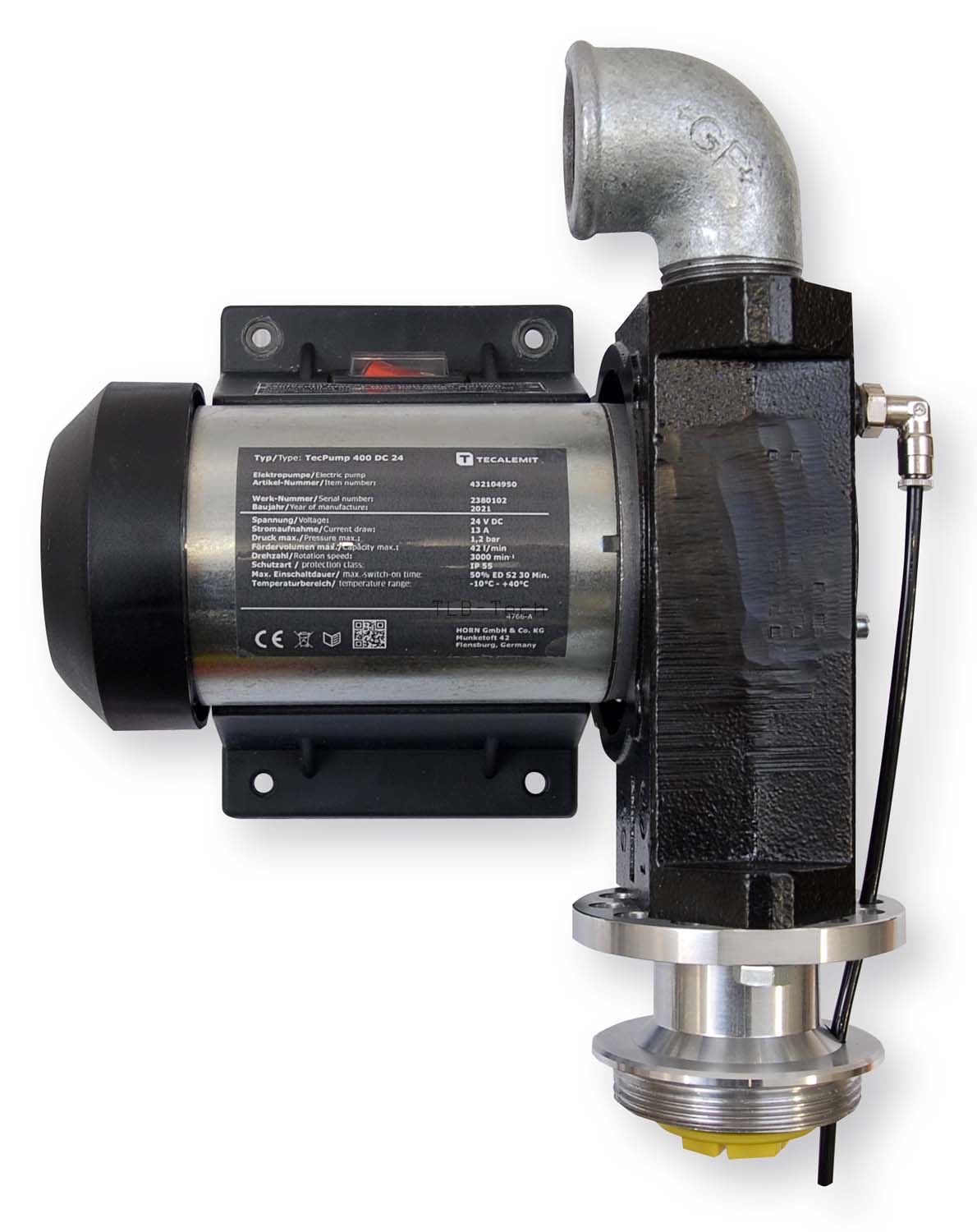 Elektropumpe TecPump 400 DC 12V oder 24V ohne Zubehör Elektropumpe TecPump 400 DC 12V ohne Zubehör ohne Heberschutz