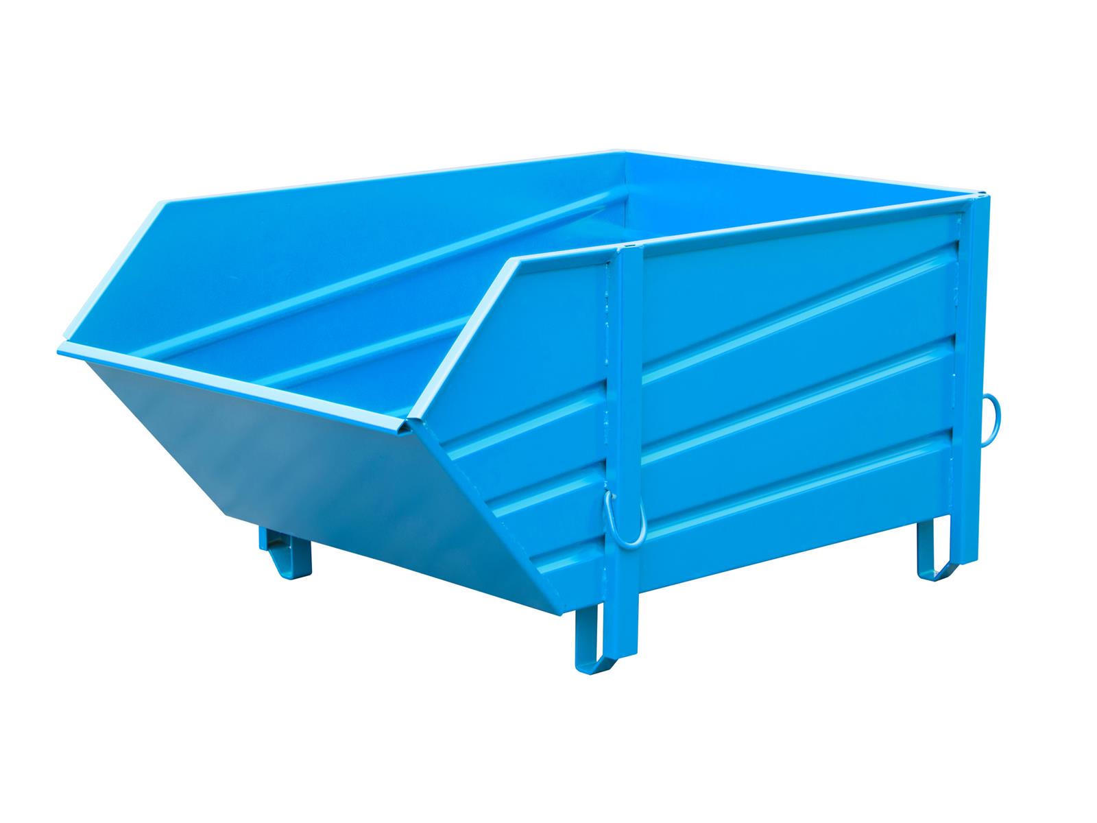 Baustoff-Behälter BBP 100 1,00m³ 1580x1070x800mm RAL 5012 Lichtblau