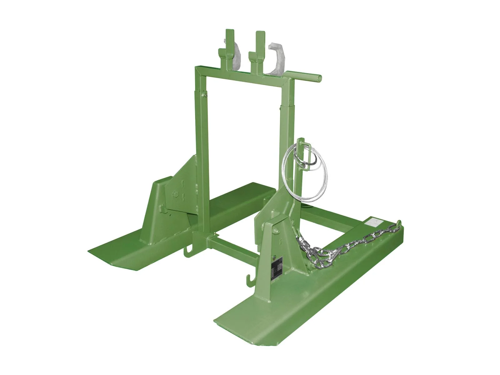 Ribaltatore per bidoni della spazzatura 1000x930x925 mm, bidone da 120 litri, colore RAL 6011 Verde reseda