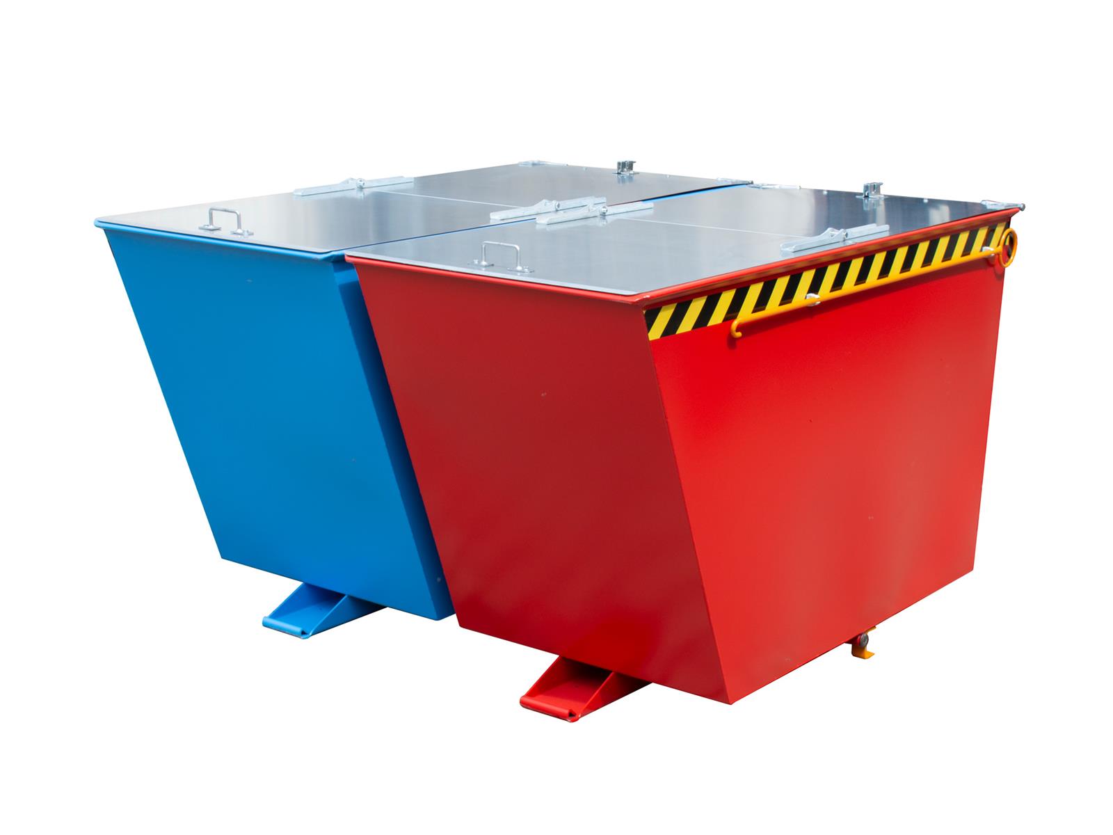 Kippbehälter DUO 2x0,9m³ 1665x1610x1000mm  Behälter mit 2 Kammern für Gabelstabler