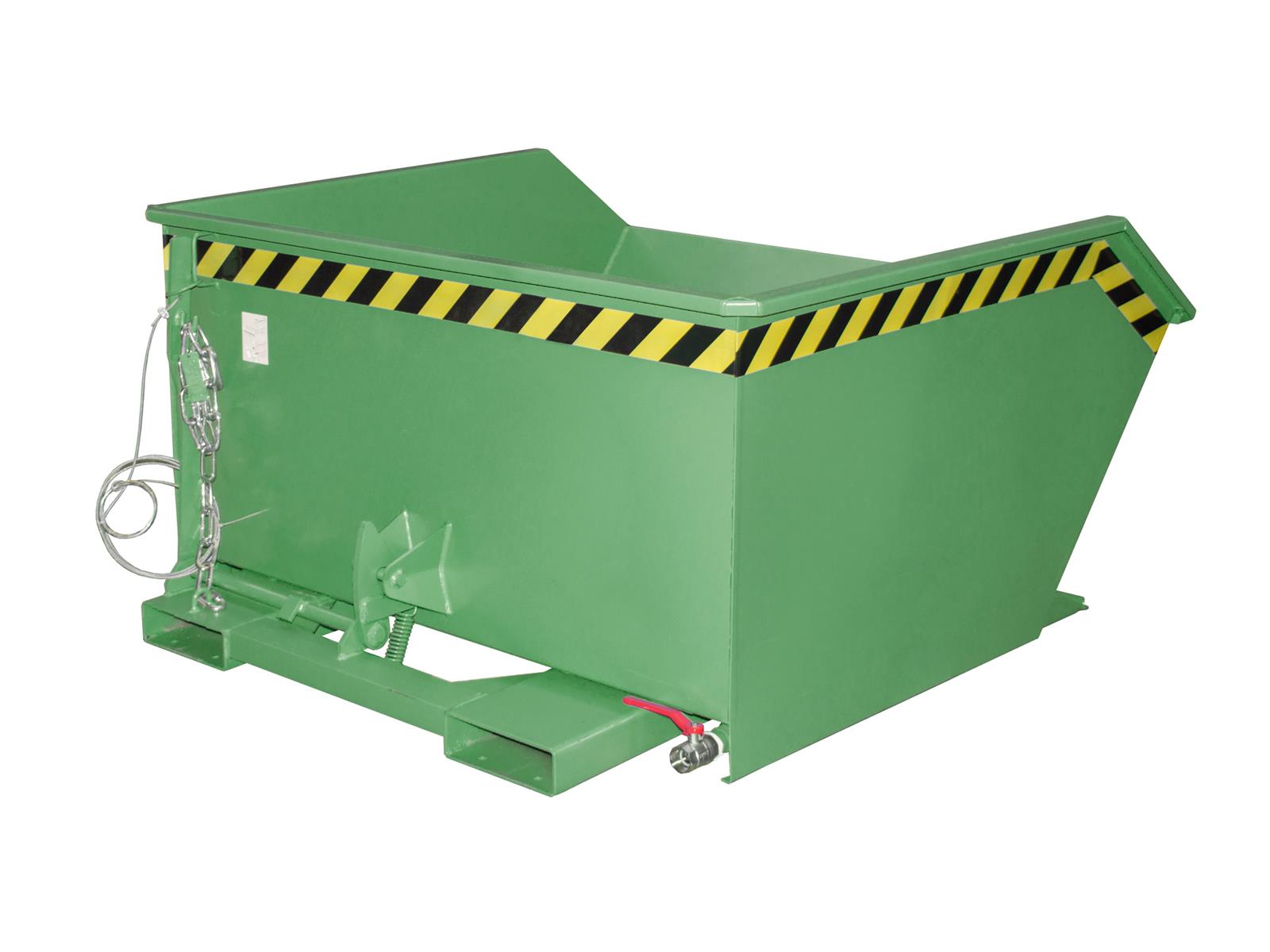 Spänebehälter SGU 75 0,75m³ 1440x1280x680mm RAL 6011 Resedagrün