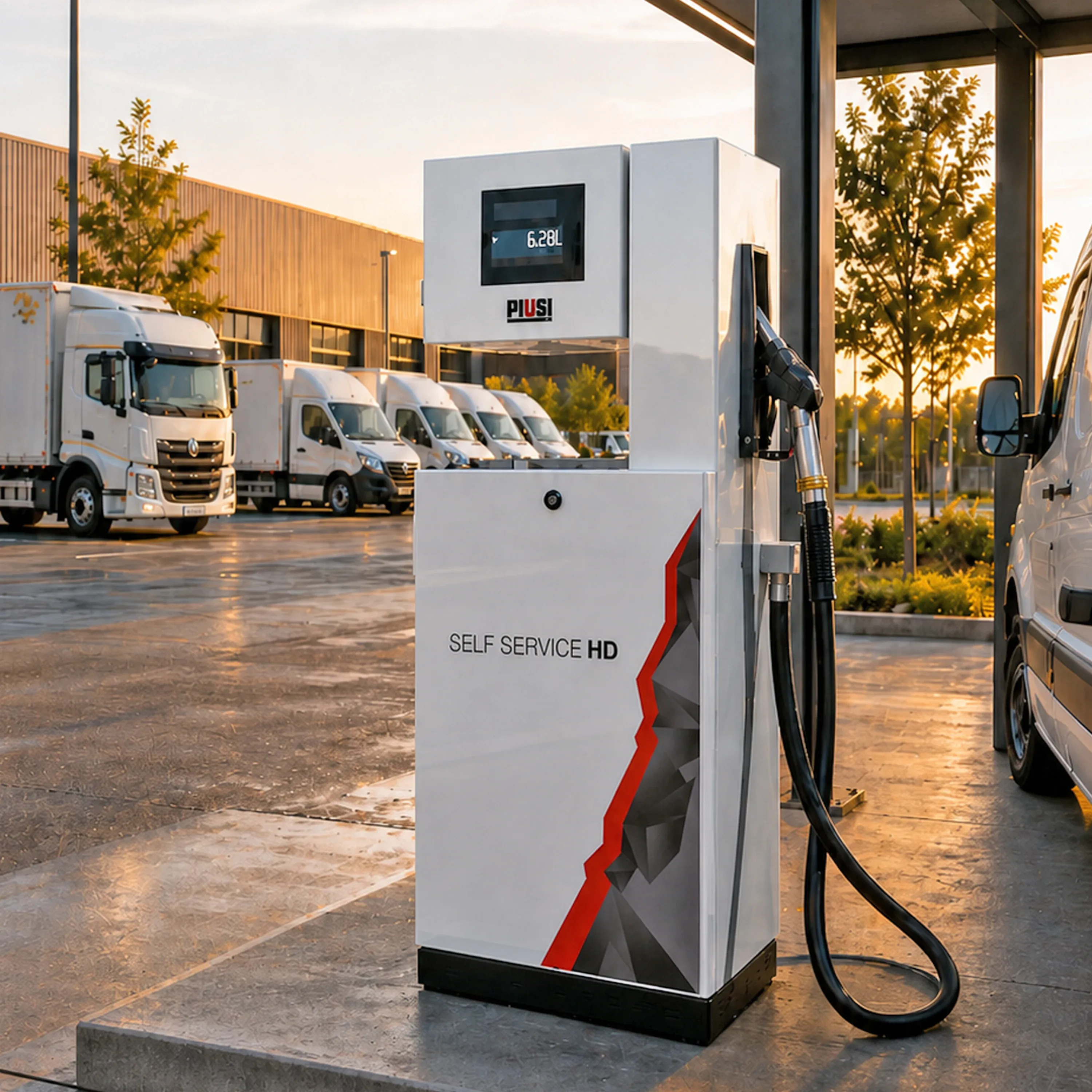 Hochleistungs-Dieselzapfsäule PIUSI SELF SERVICE HD MID 80 l/min Impulsausgang