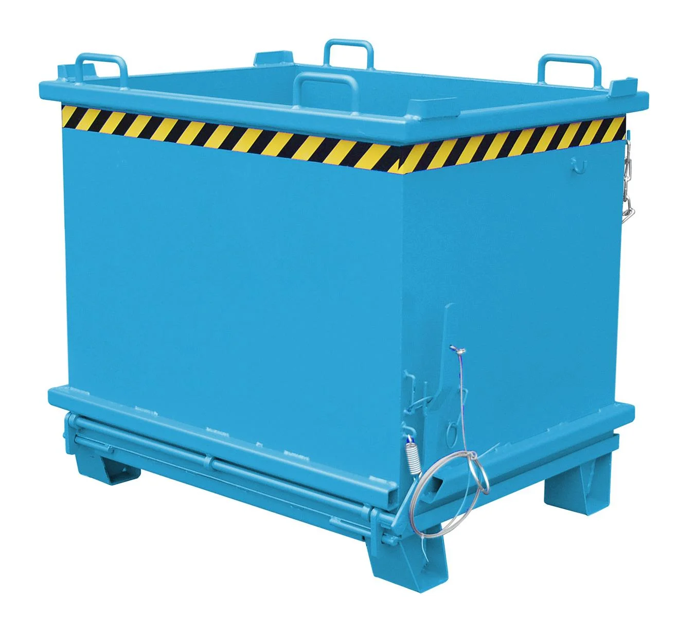 Contenitore a fondo pieghevole SB 1500, 1,50 m³, 1035×1910×1160 mm, RAL 5012 blu chiaro