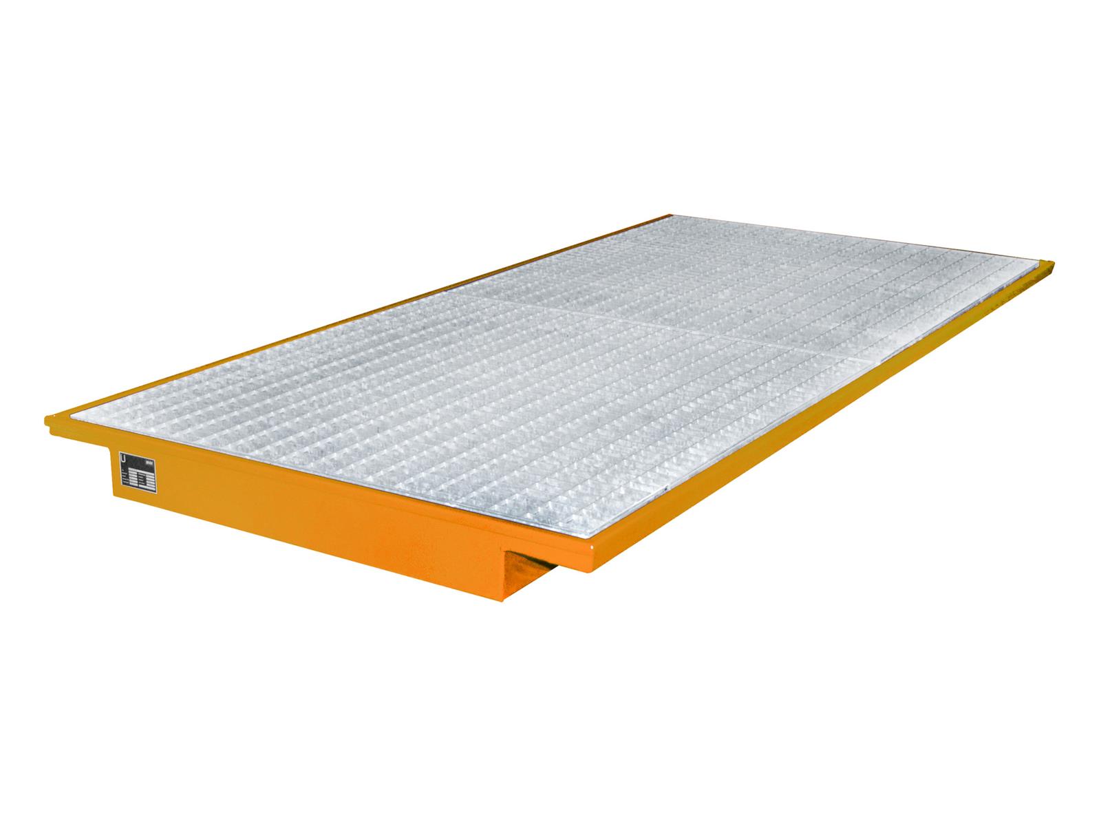Einhängewannen 2650x1250/915x130mm 200 Liter Typ EHW 2700 RAL 2000 Gelborange
