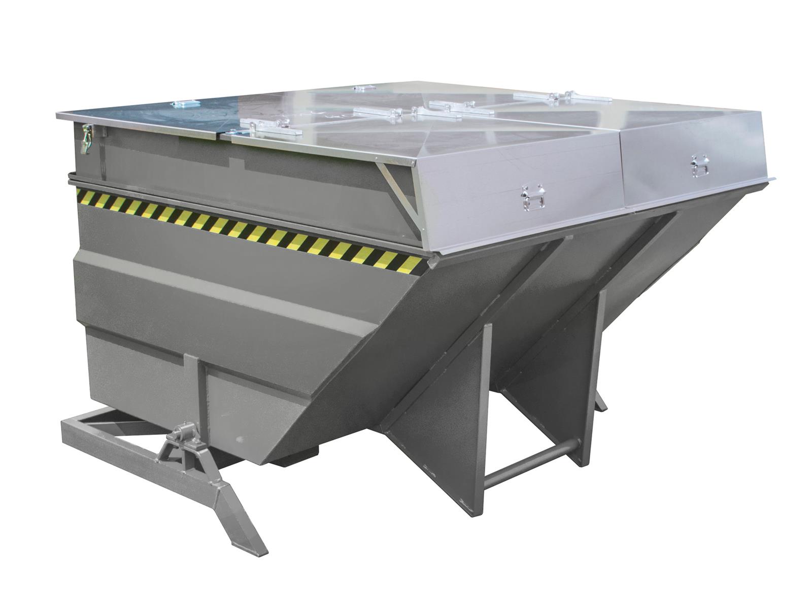 Kippbehälter BKC 400 4m³ 2310x2280x1480mm Großraumbehälter RAL 7005 Mausgrau
