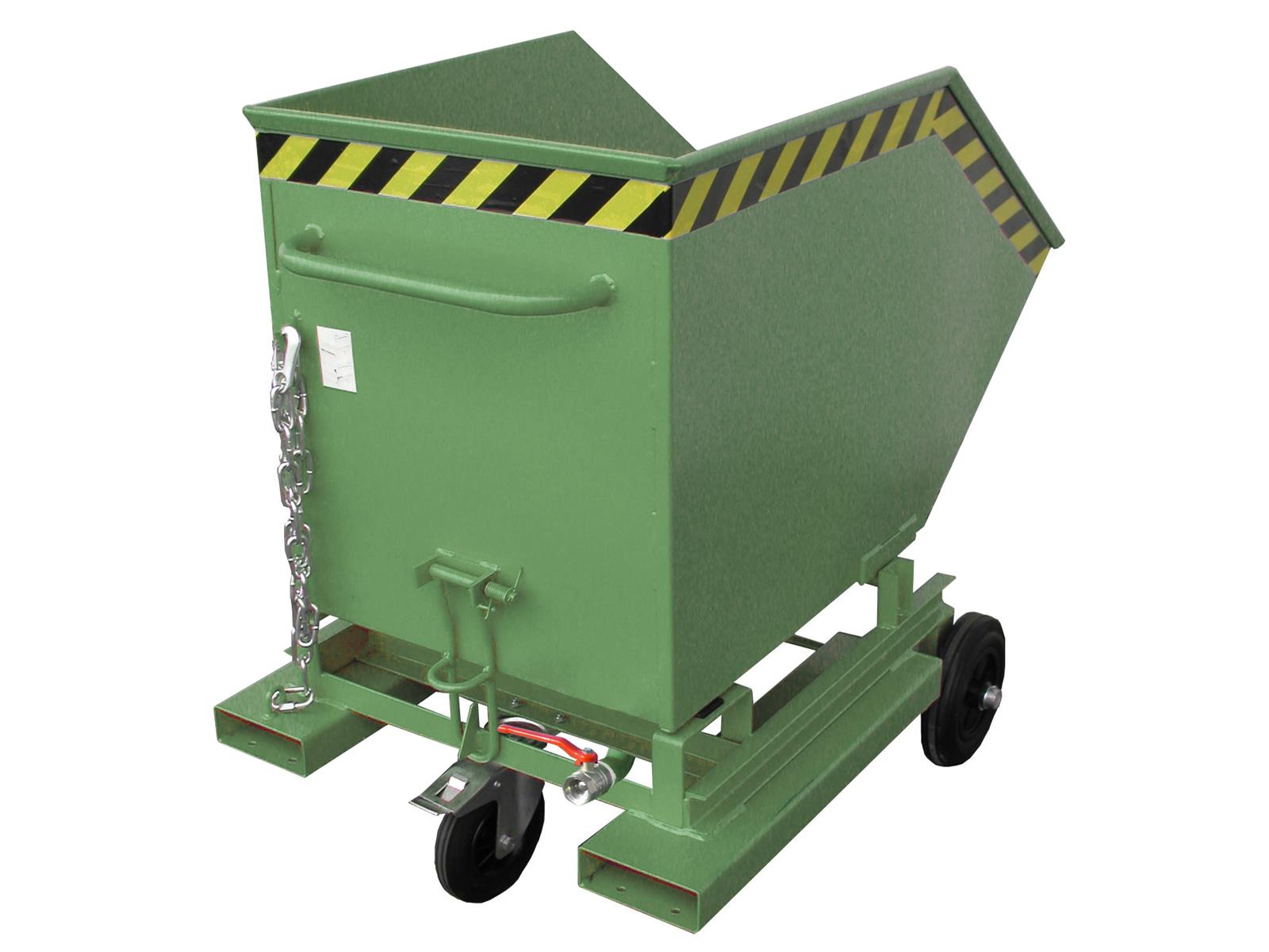 Späne-Kastenwagen SKW-ET 250 Liter 1115x820x990mm RAL 6011 Resedagrün