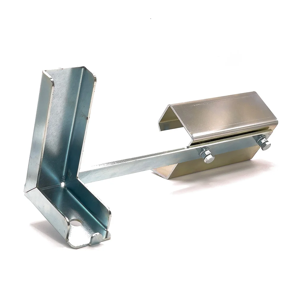 Console a morsetto per supporto della valvola di prelievo, inclusi i materiali di montaggio, per montaggio sull’unità Schütz-VET 700/1.000 l, verzinktes Metall, Schiene, Klemmung, Metallhalter, Montagebauteil
