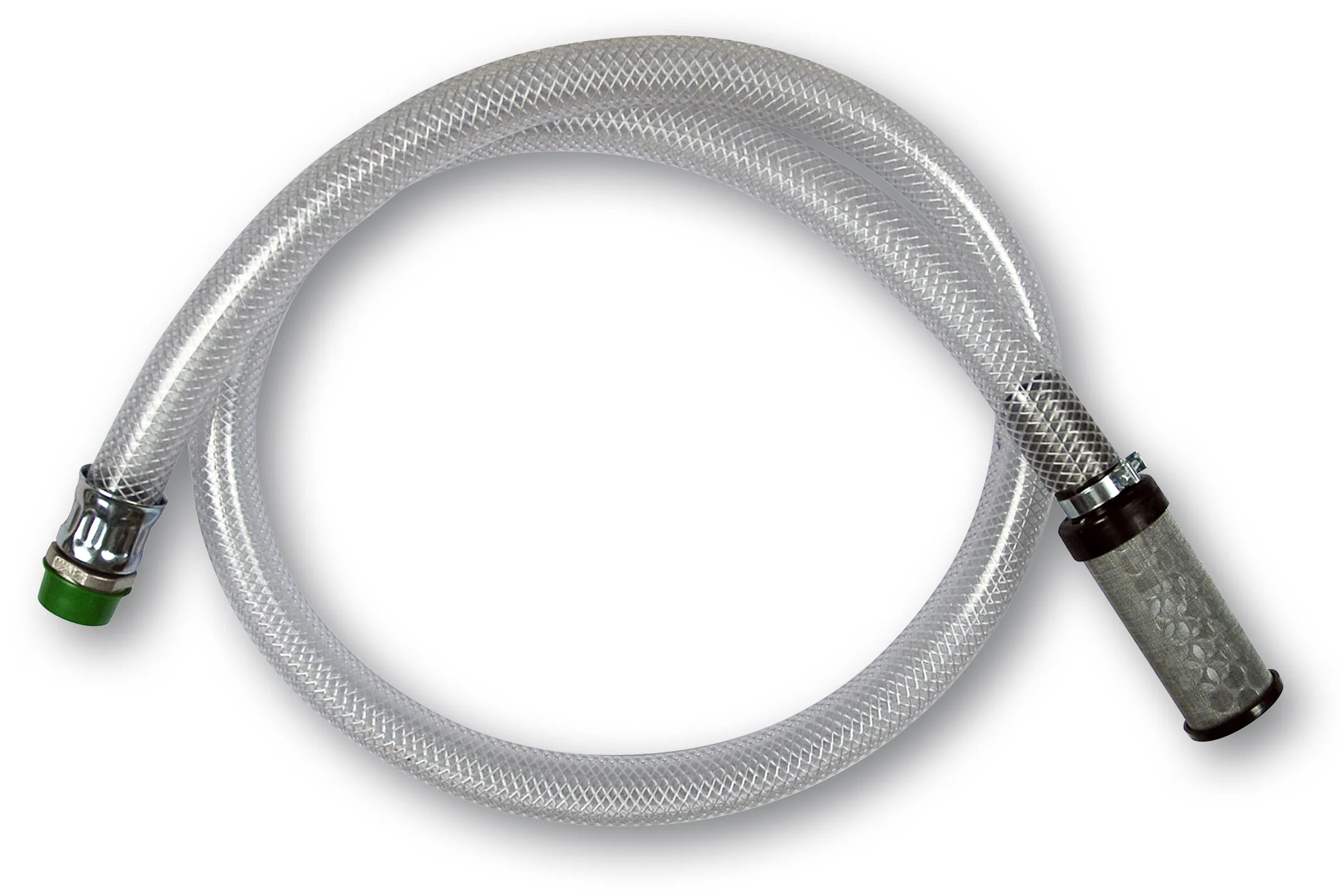 Tubo di aspirazione DN 25 x 4, 1600 mm, con filtro, Schlauch, Atemschutzschlauch, Schlauch mit Metallfittings, Flexibler Schlauch, Verbindungsschlauch