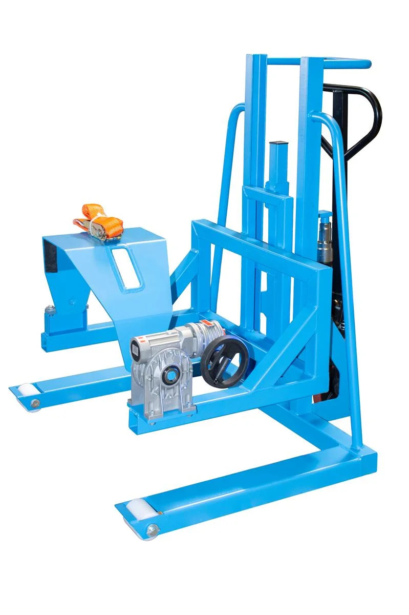 Drum Lifter Roller FHR 600 F 1200x1125x1330mm RAL 5012 Light Blue