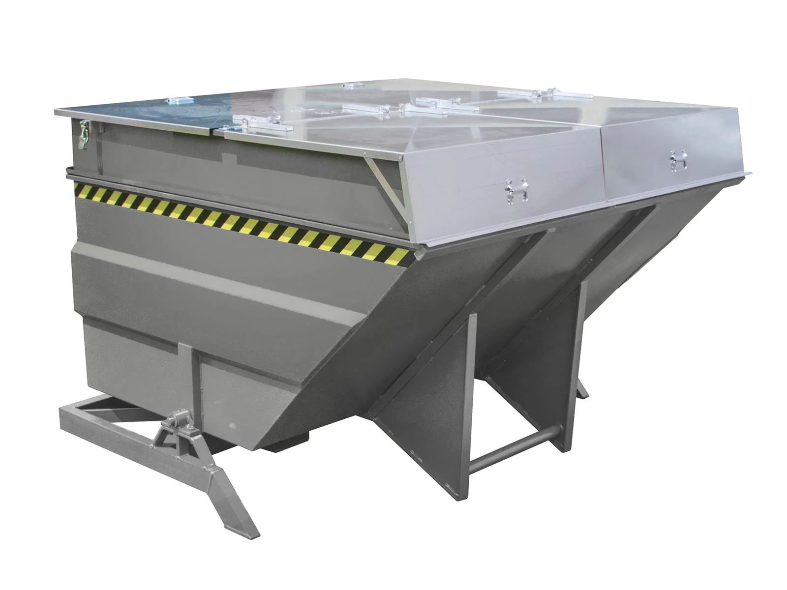 Kippbehälter BKC 400 4m³ 2310x2280x1480mm Großraumbehälter RAL 7005 Mausgrau