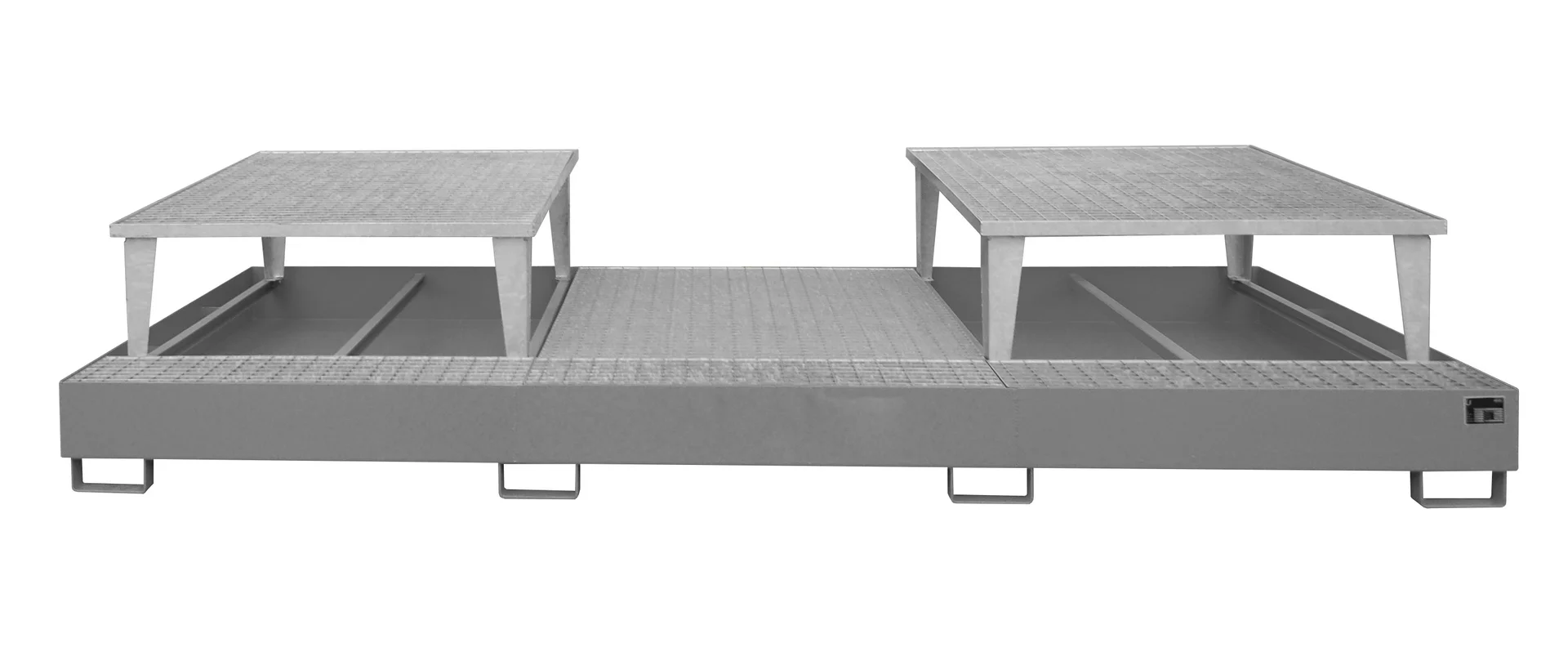 Auffangwanne 3850x1460x780mm 1000 Liter Typ AWA lackiert AWA 32 RAL 7005 Mausgrau