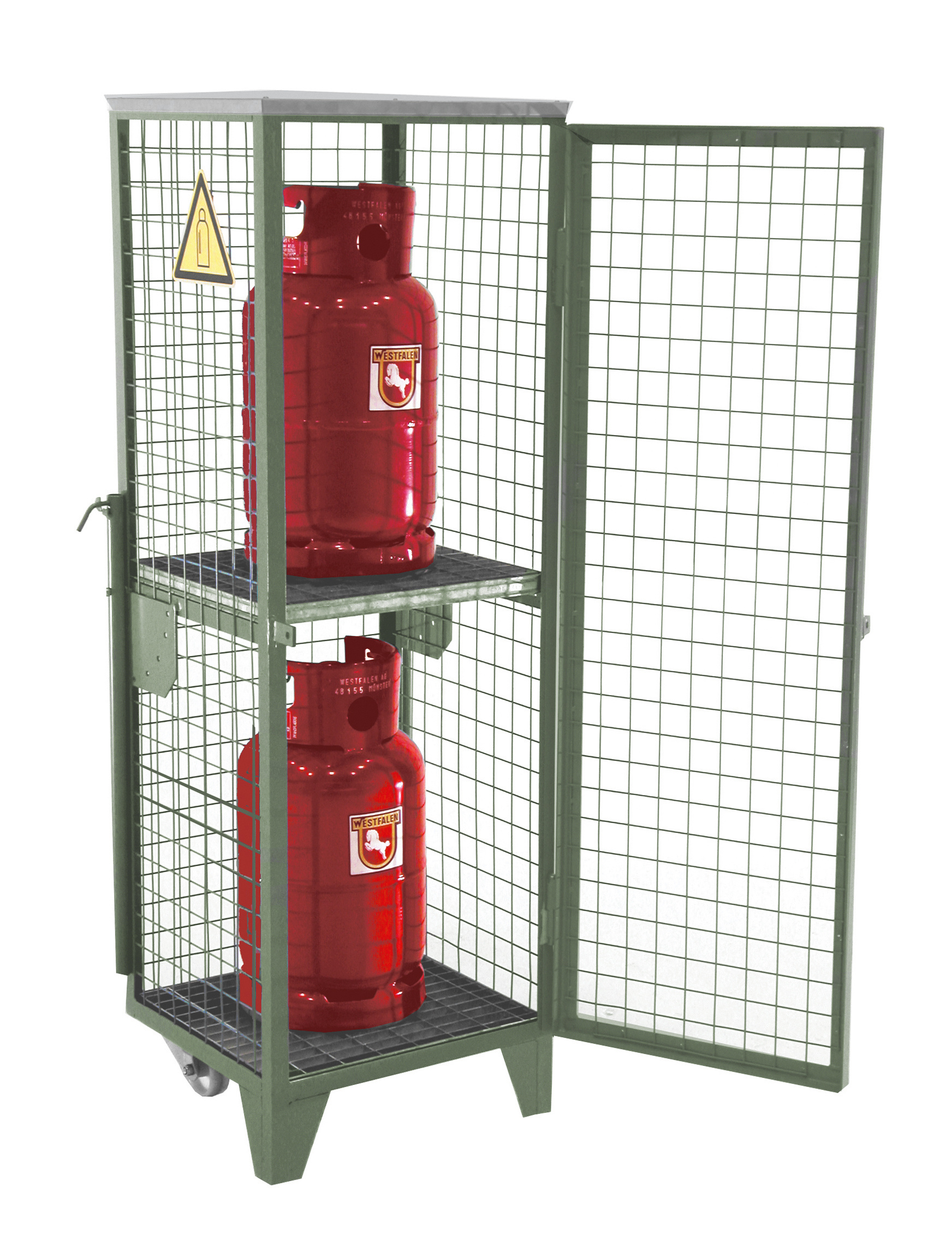 Deposito per bombole del gas GFD-R 2, verniciato, grigio topo