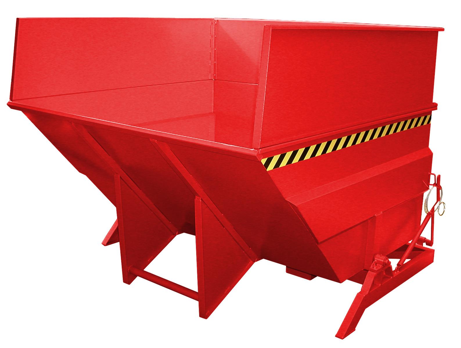 Kippbehälter BKC 500 5m³ 2310x2280x1740mm Großraumbehälter RAL 3000 Feuerrot