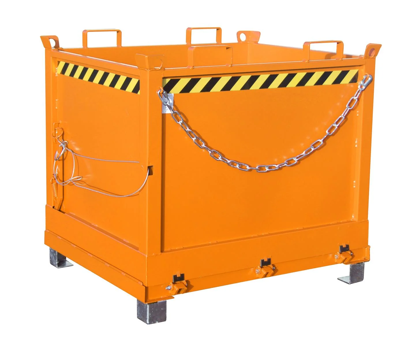 Contenitore a fondo pieghevole FB 1000 1,00 m³ 1040x1245x1145 mm RAL 2000 giallo arancio