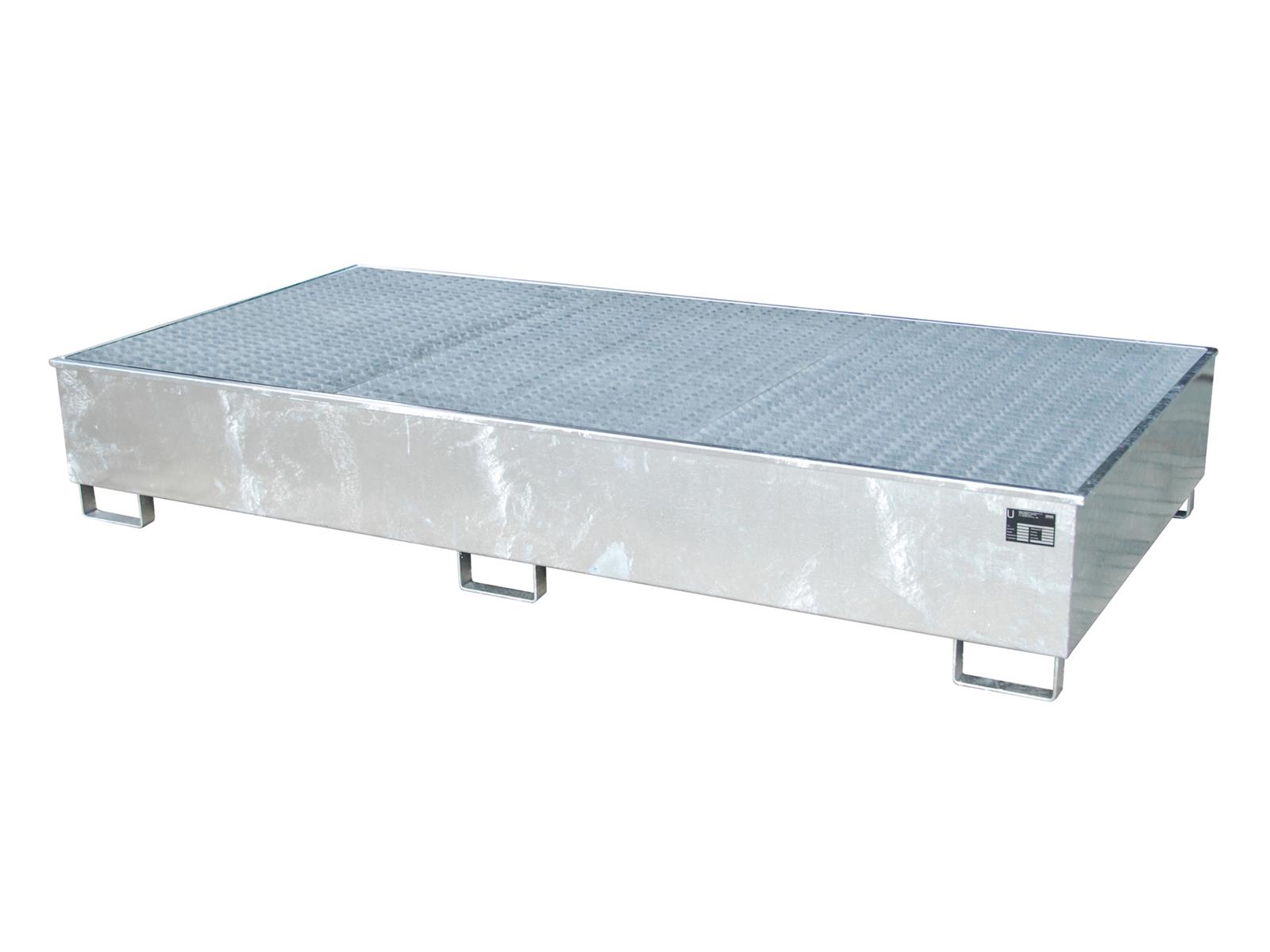 Regalwanne 2665x1315x440mm 1000 Liter mit PE-Einsatz mit Gitterrost 2700-3 feuerverzinkt