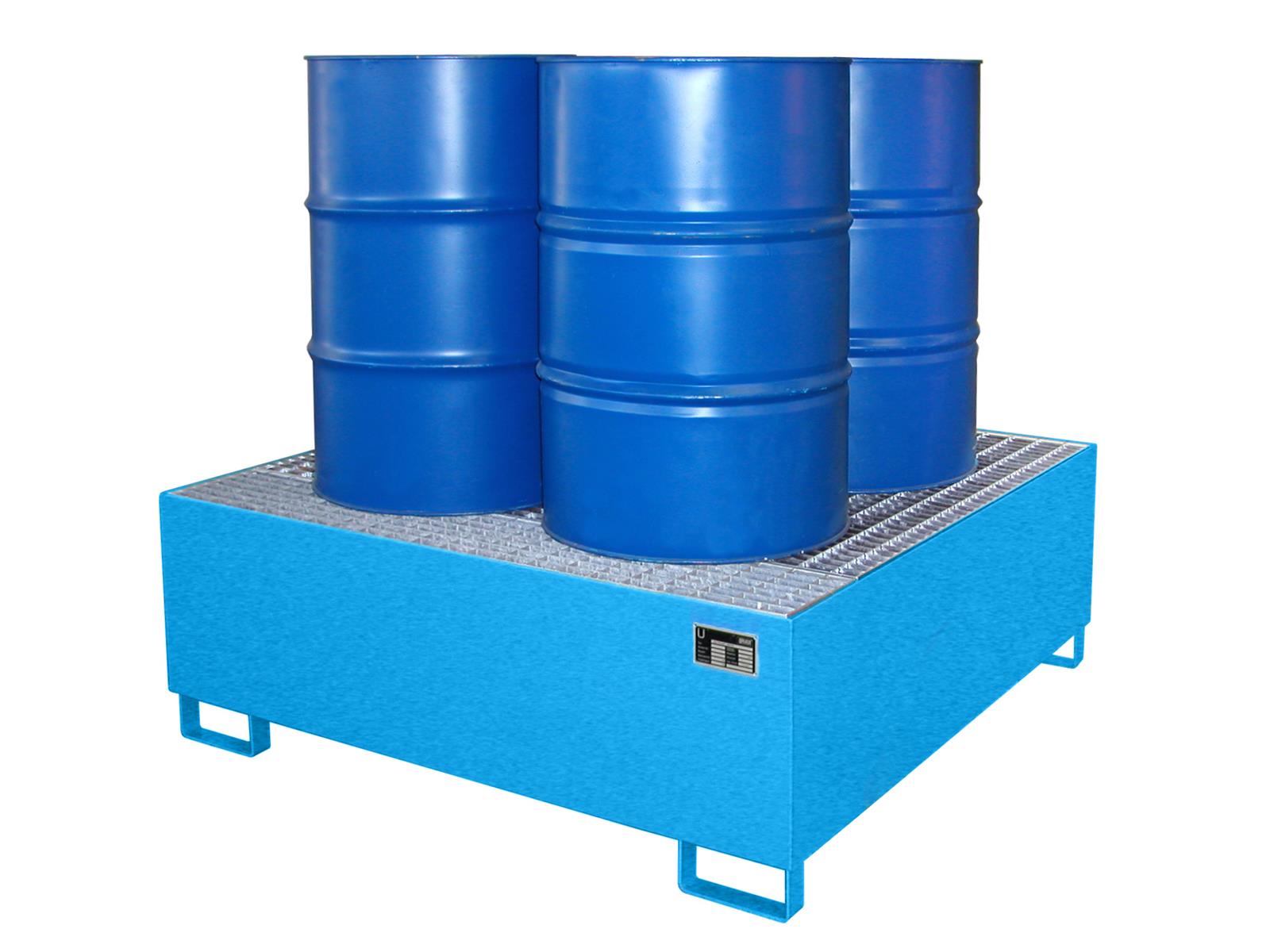 Auffangwanne 1460x1460x525mm 800 Liter Typ AW lackiert AW 800 RAL 5012 Lichtblau