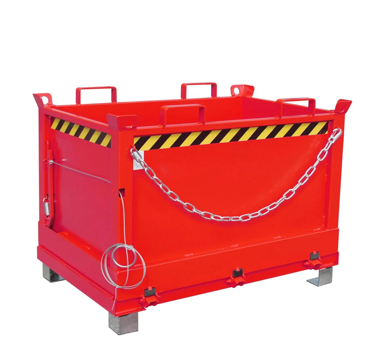 Contenitore a fondo pieghevole FB 500, 0,50 m³, 840×1245×845 mm, RAL 3000 Rosso fuoco