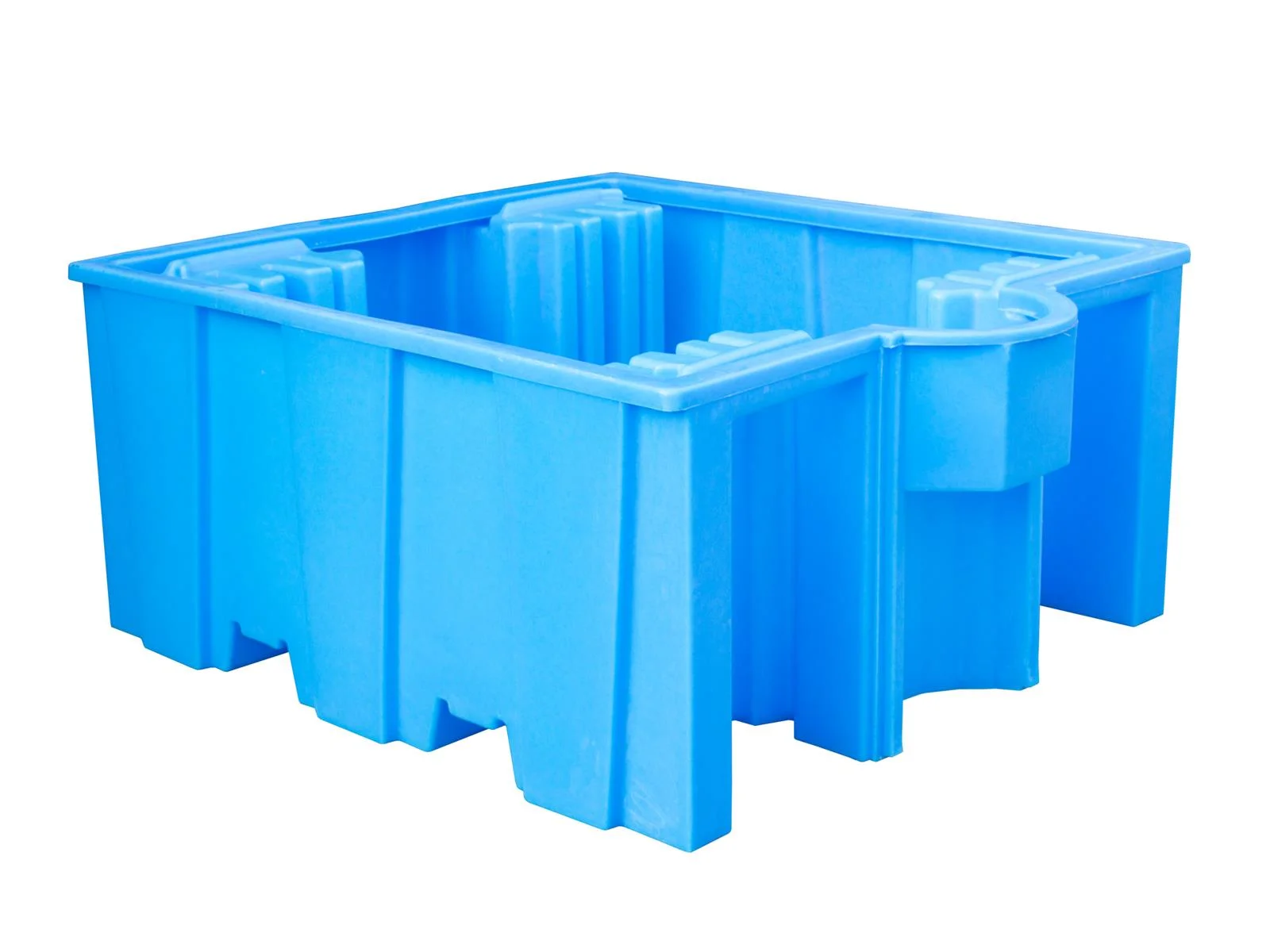 Vasca di contenimento in PE, tipo WP, dimensioni 1590 × 1455 × 715 mm, senza pallet PE, 1 × IBC da 1000 L, Kunststoffbox, Plastikbehälter, Aufbewahrungsbox, Kasten mit Deckel, Stampfbox