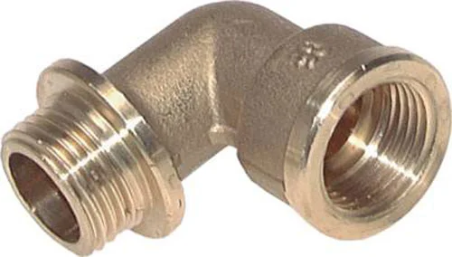 90°-Einschraubwinkel G 1"(IG)-G 1"(AG), 16 bar Messing