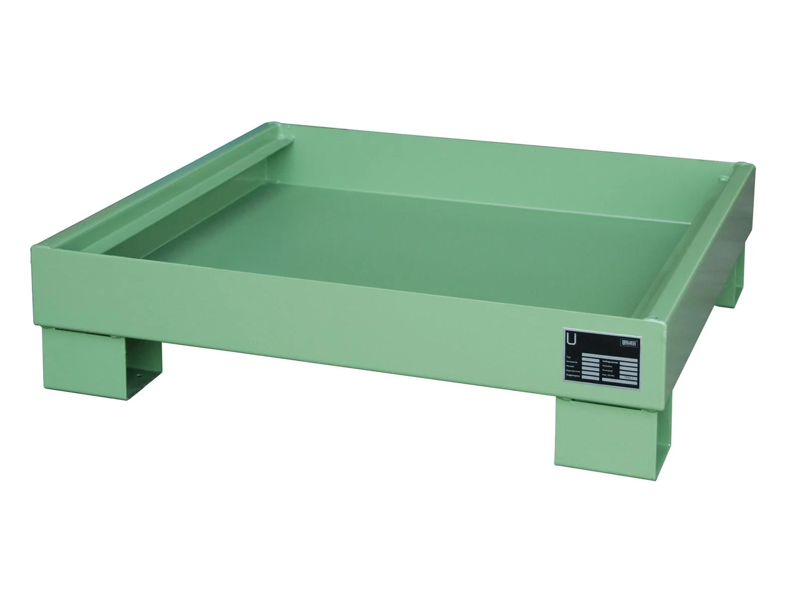 Vasca di contenimento tipo AW60 senza griglia AW 60-2 Verde reseda (RAL 6011)