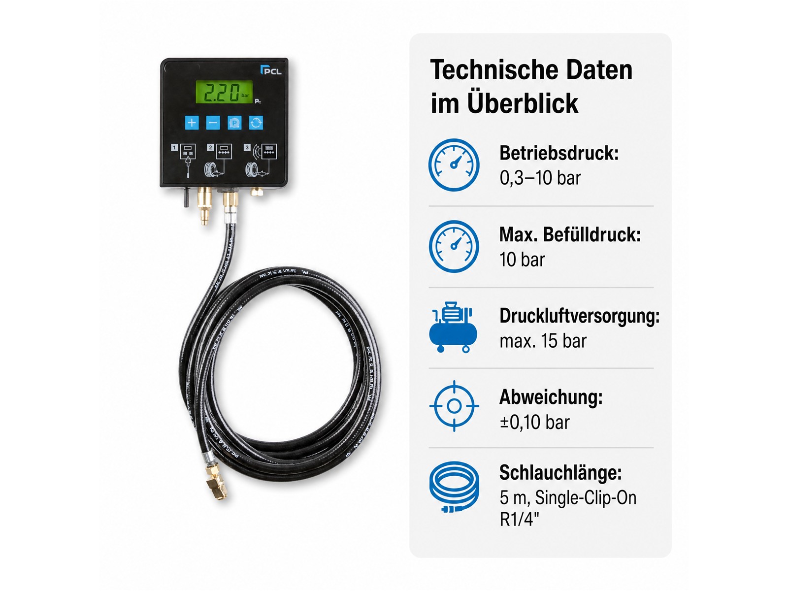QUBE 2 - Stationary Tire Inflator - Tire Inflation Machine - Tire Inflation Device