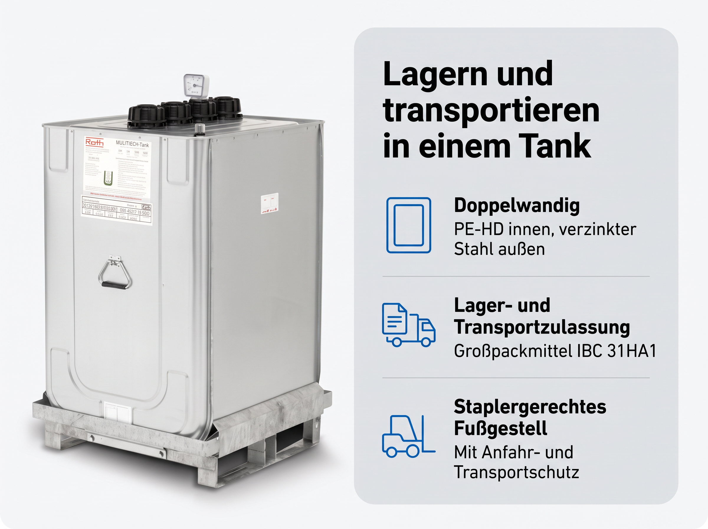 Dieseltank Heizöltank Roth Multitech 400 Liter