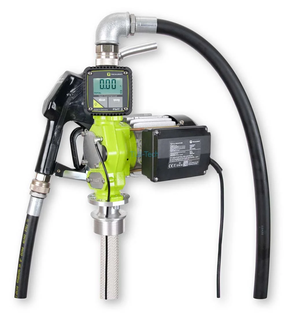 Elettropompa TecPump 600AC, 55 l/min, 230 V, in dotazione con contatore digitale e 6 metri.