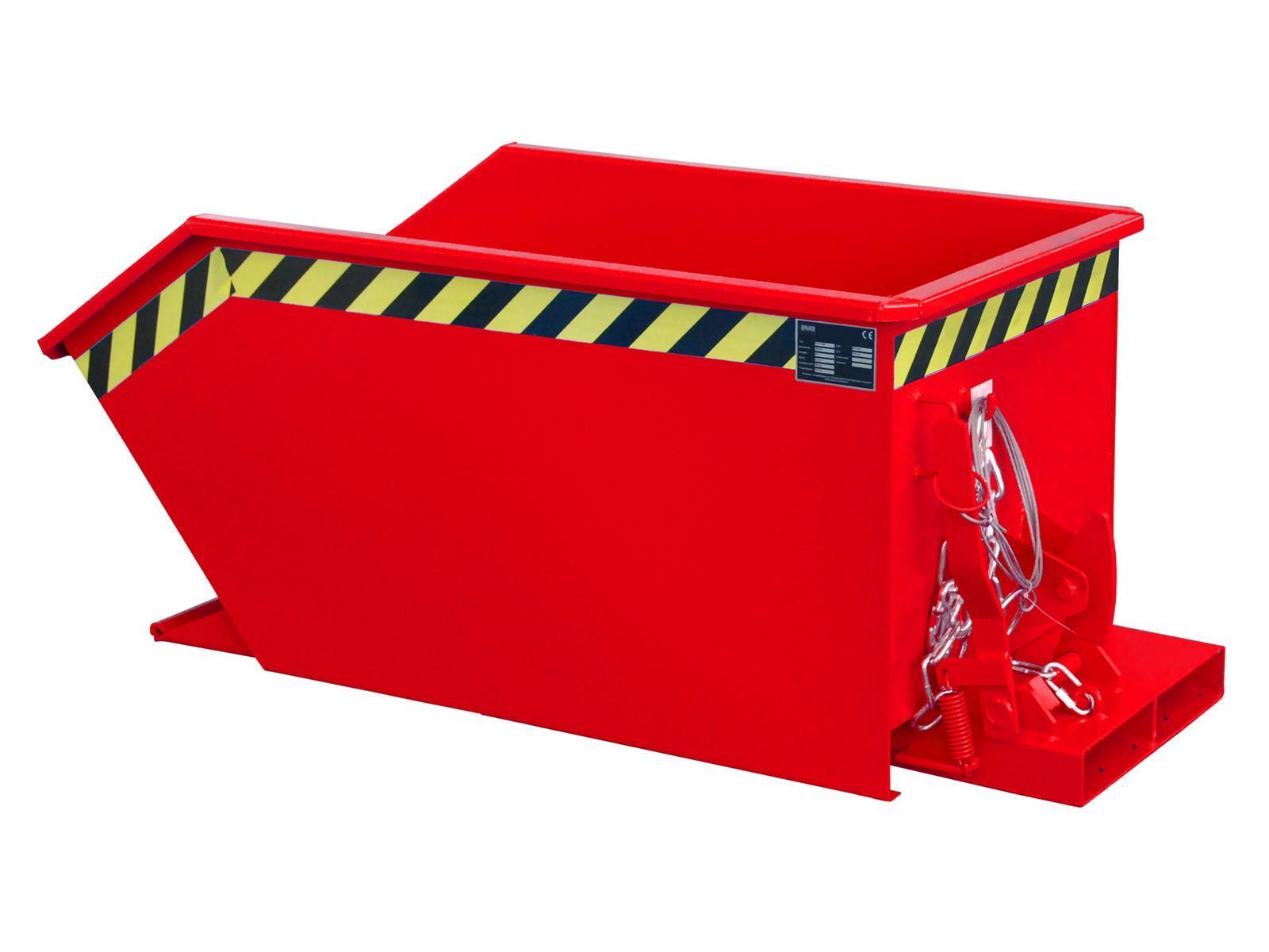 Kippbehälter GU 300 0,30m³ 1440x680x580mm RAL 3000 Feuerrot