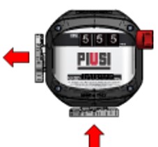 PIUSI Durchflussmesser K90 Durchfluss nach links PIUSI Durchflussmesser K90 Durchfluss nach links