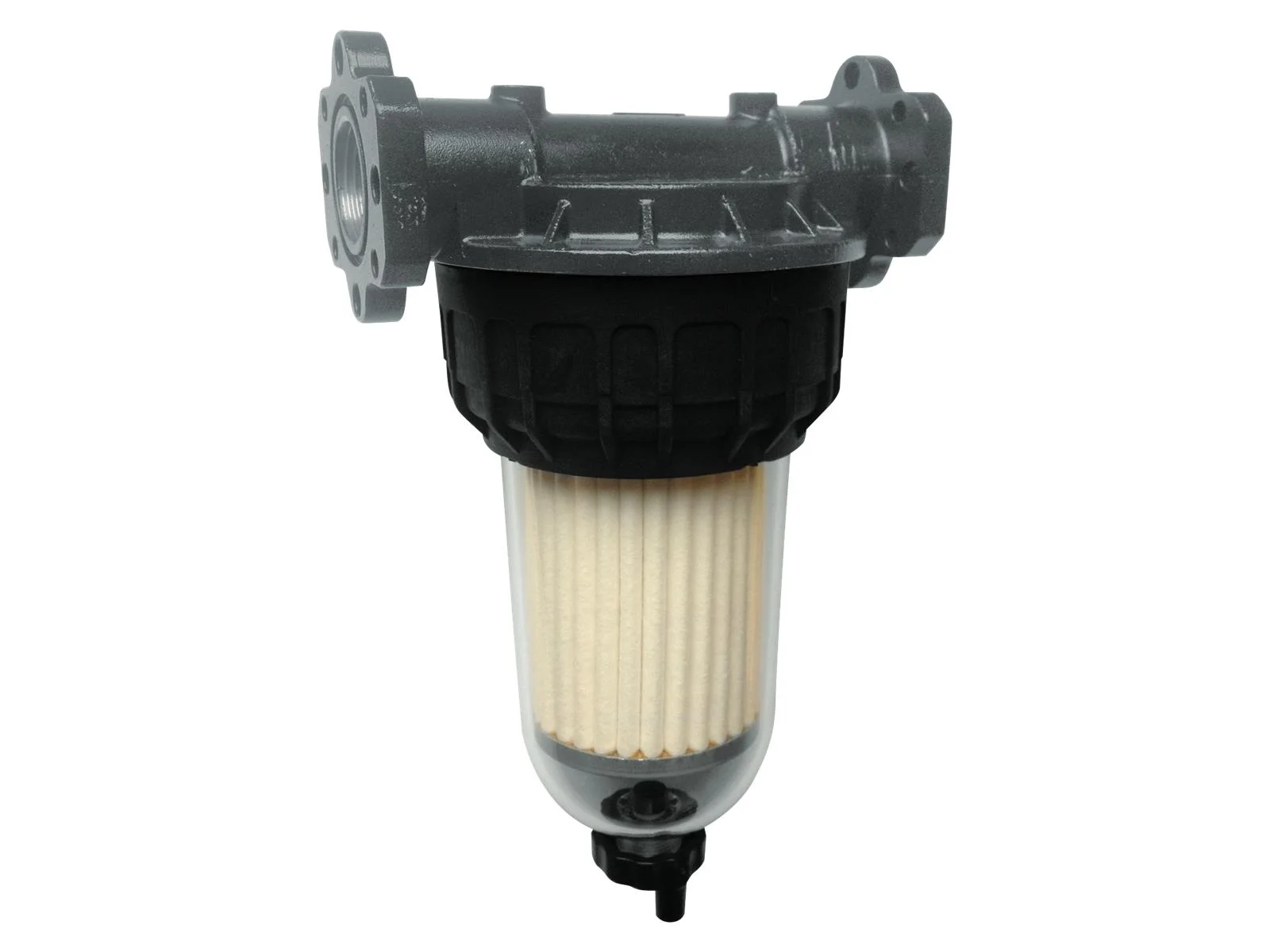 Separatore d'acqua trasparente PIUSI 30µm, 70 l/min, 2 pz. + supporto da 1"
