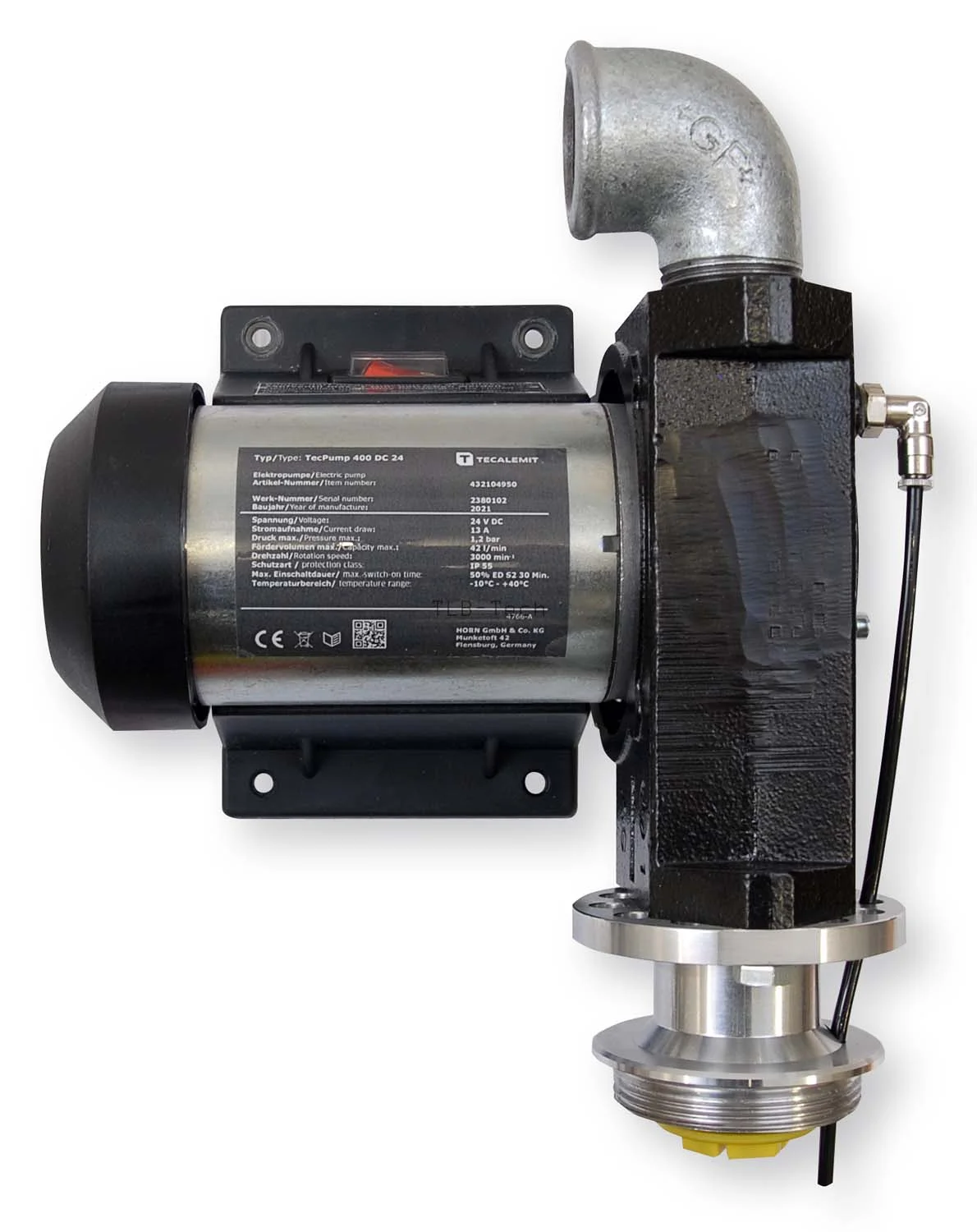 Pompa elettrica TecPump 400 DC 12 V senza accessori e senza protezione di sollevamento