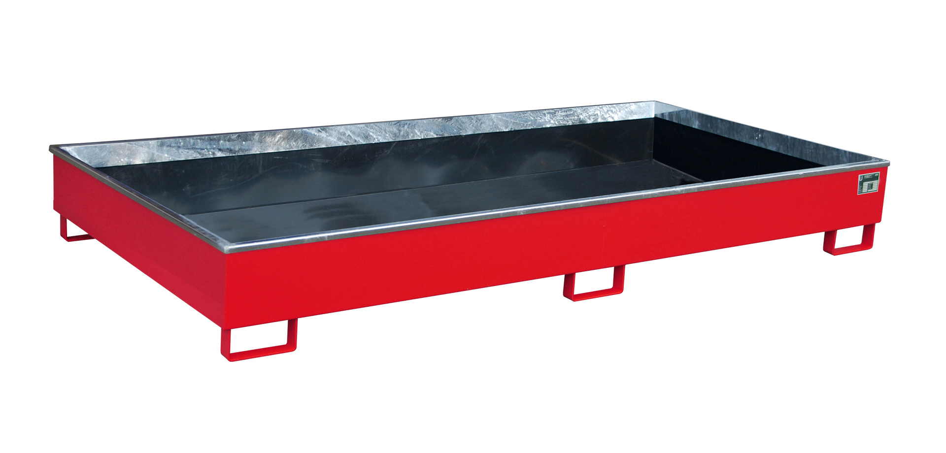 Regalwannen 2665x1315x305mm 540 Liter mit PE-Einsatz RAL 3000 Feuerrot